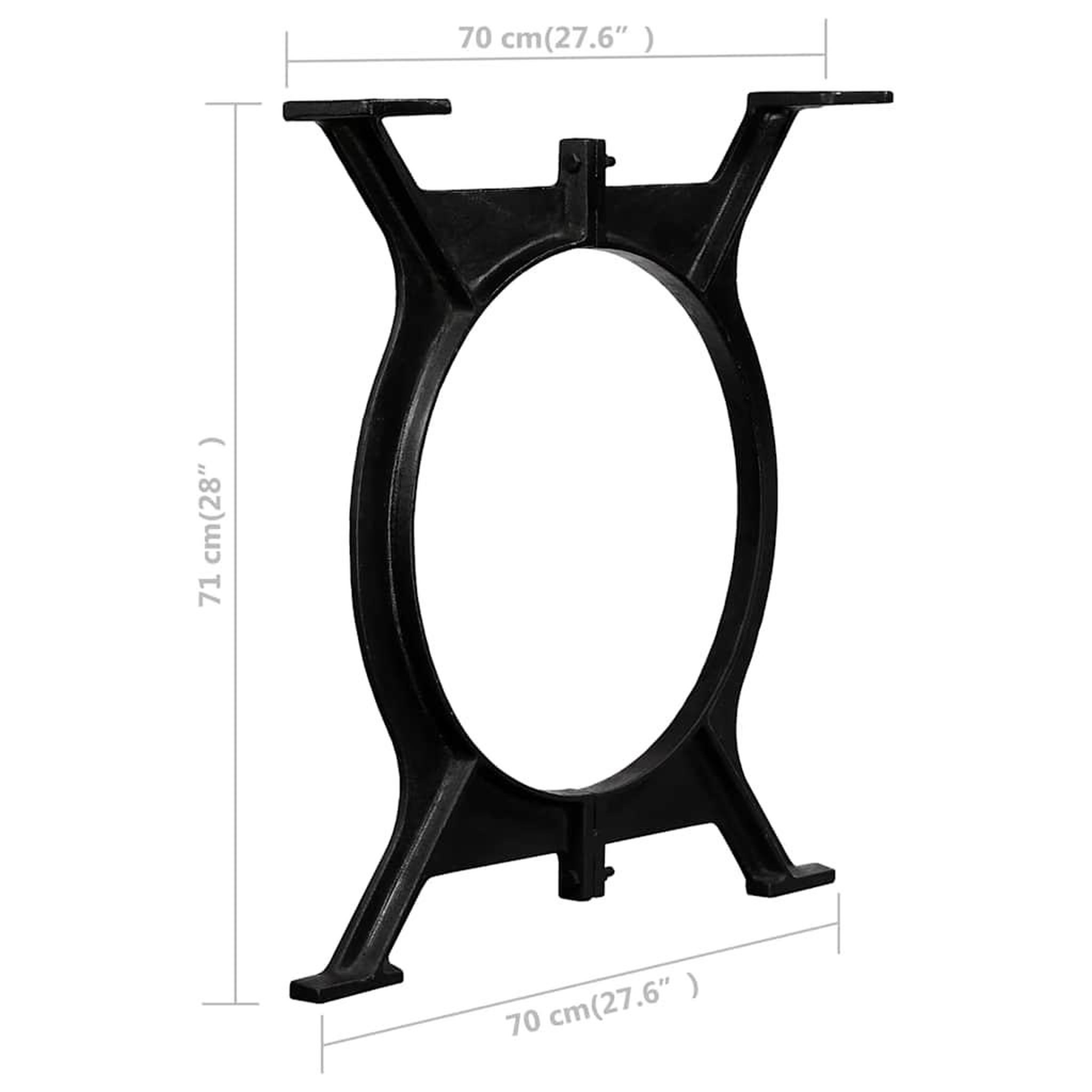 Voir la diapositive 6 : VIDAXL Pied de table de salle a manger 2 pcs cadre en o fonte