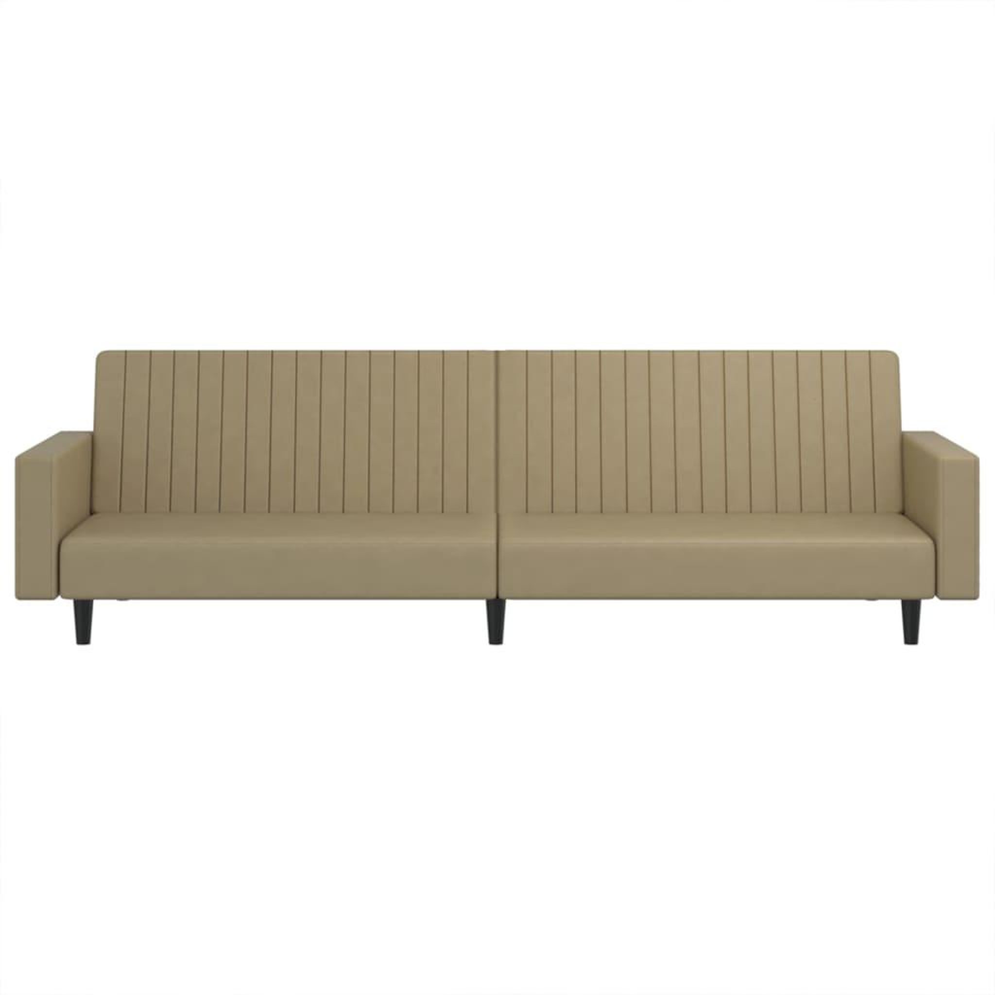 Voir la diapositive 5 : VIDAXL Canape-lit 2 places cappuccino similicuir