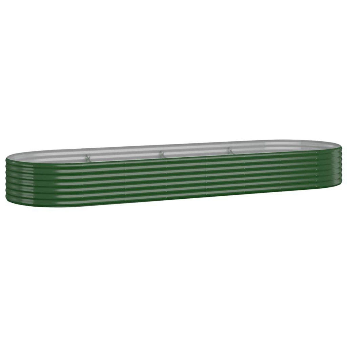 VIDAXL Lit sureleve de jardin Acier enduit de poudre 322x100x36cm Vert