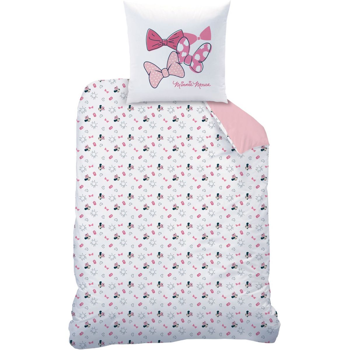 MINNIE Parure housse de couette enfant en coton 57 fils imprimée MINNIE DOWNTOWN 