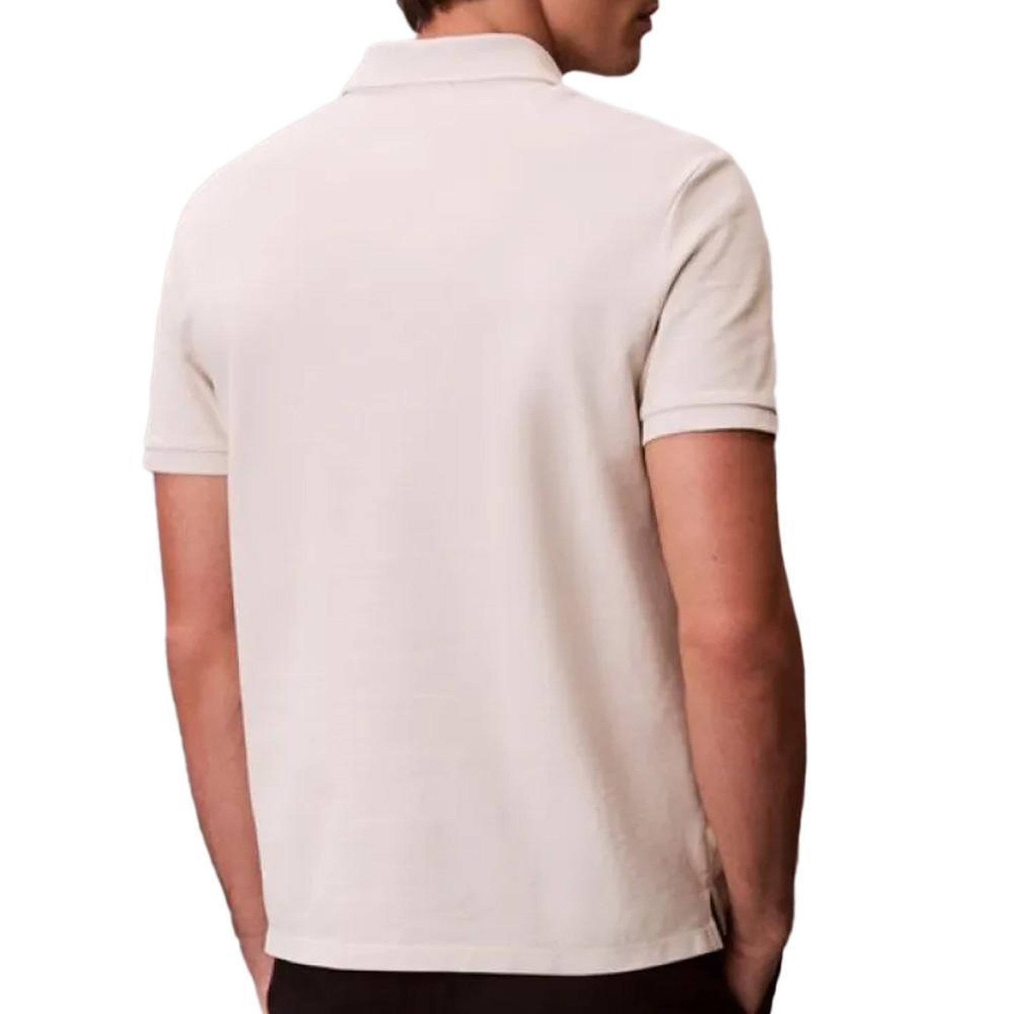 Voir la diapositive 2 : CALVIN KLEIN JEANS Polo Beige Homme Calvin Klein Jeans Ss Monogram Pique