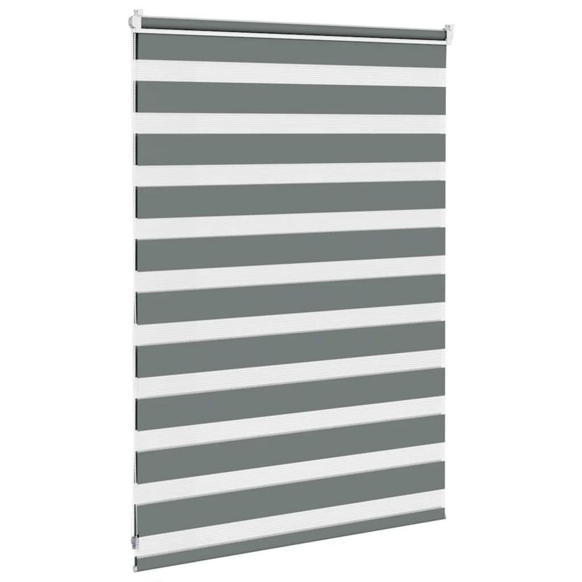 VIDAXL Store zebre gris fonce largeur du tissu 100,9 cm polyester