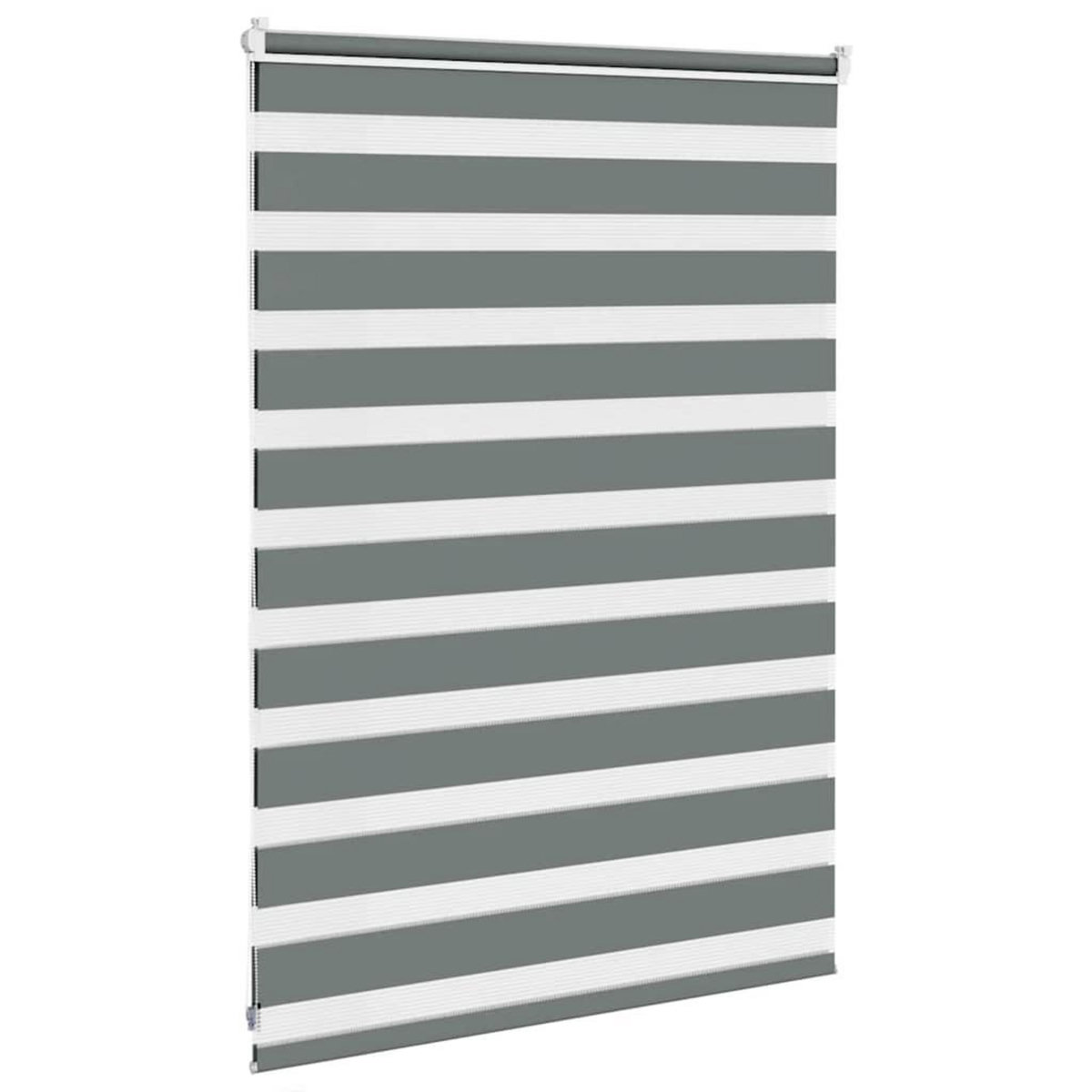 VIDAXL Store zebre gris fonce largeur du tissu 100,9 cm polyester