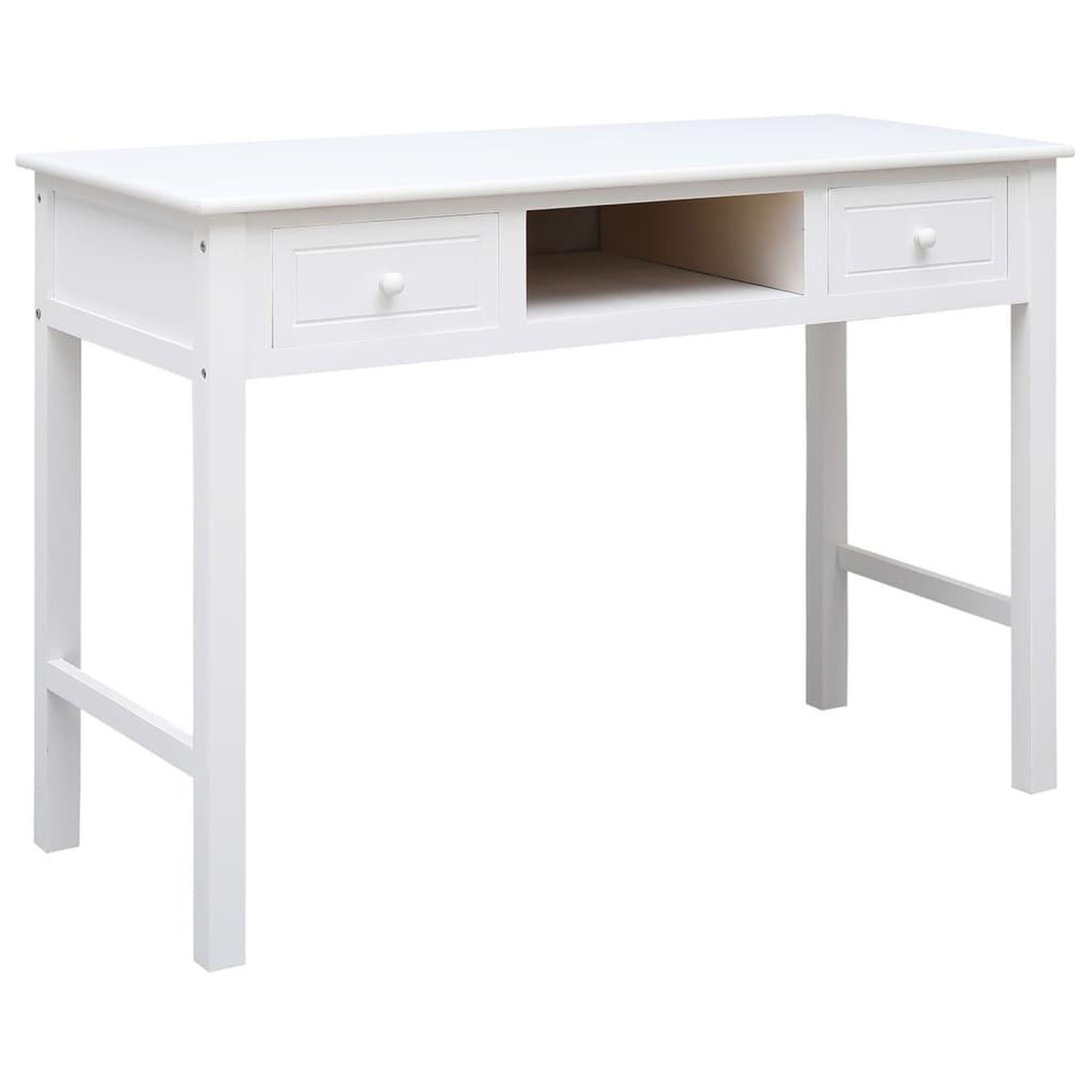 Voir la diapositive 2 : VIDAXL Buffet Blanc 108x45x76 cm Bois de Paulownia massif