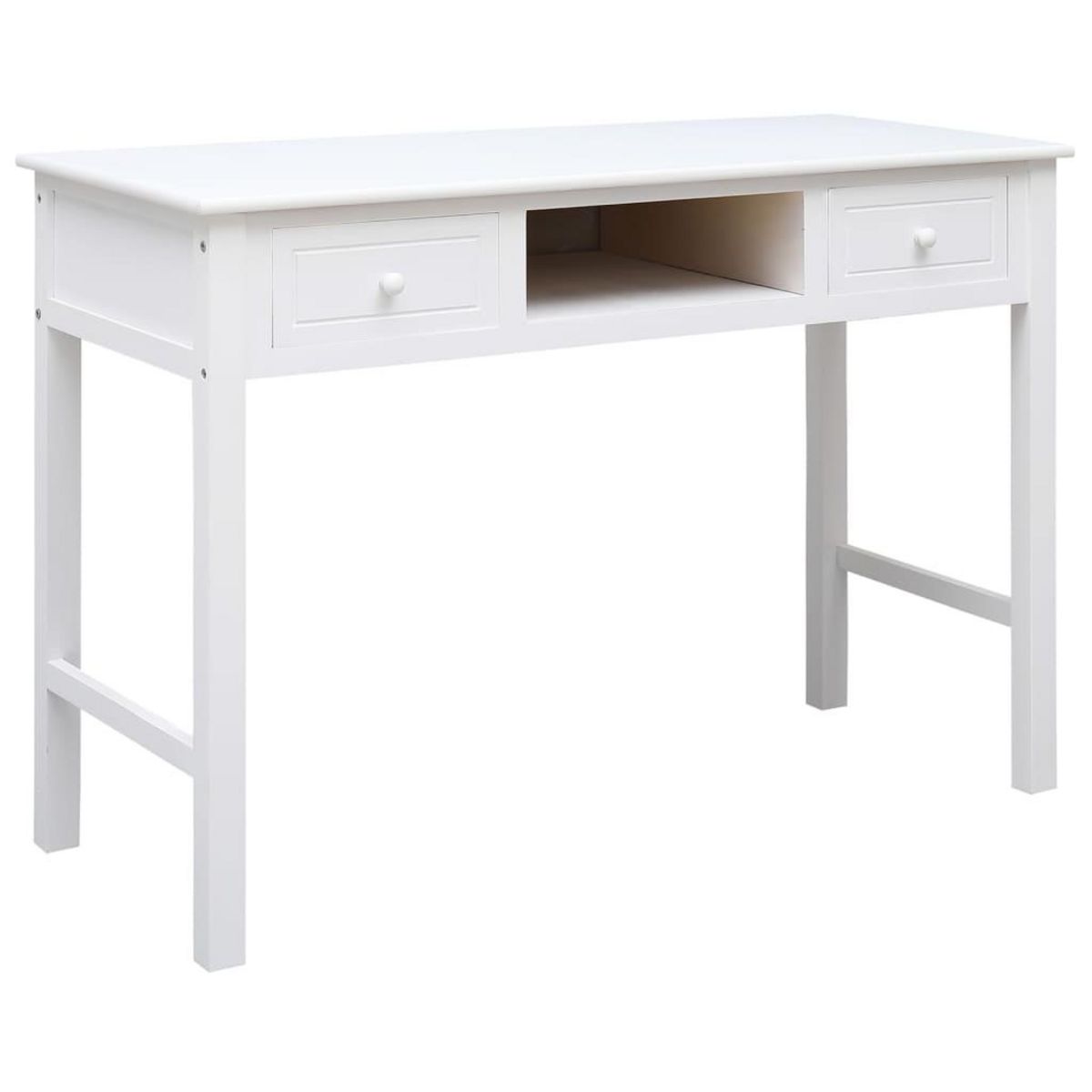 VIDAXL Buffet Blanc 108x45x76 cm Bois de Paulownia massif