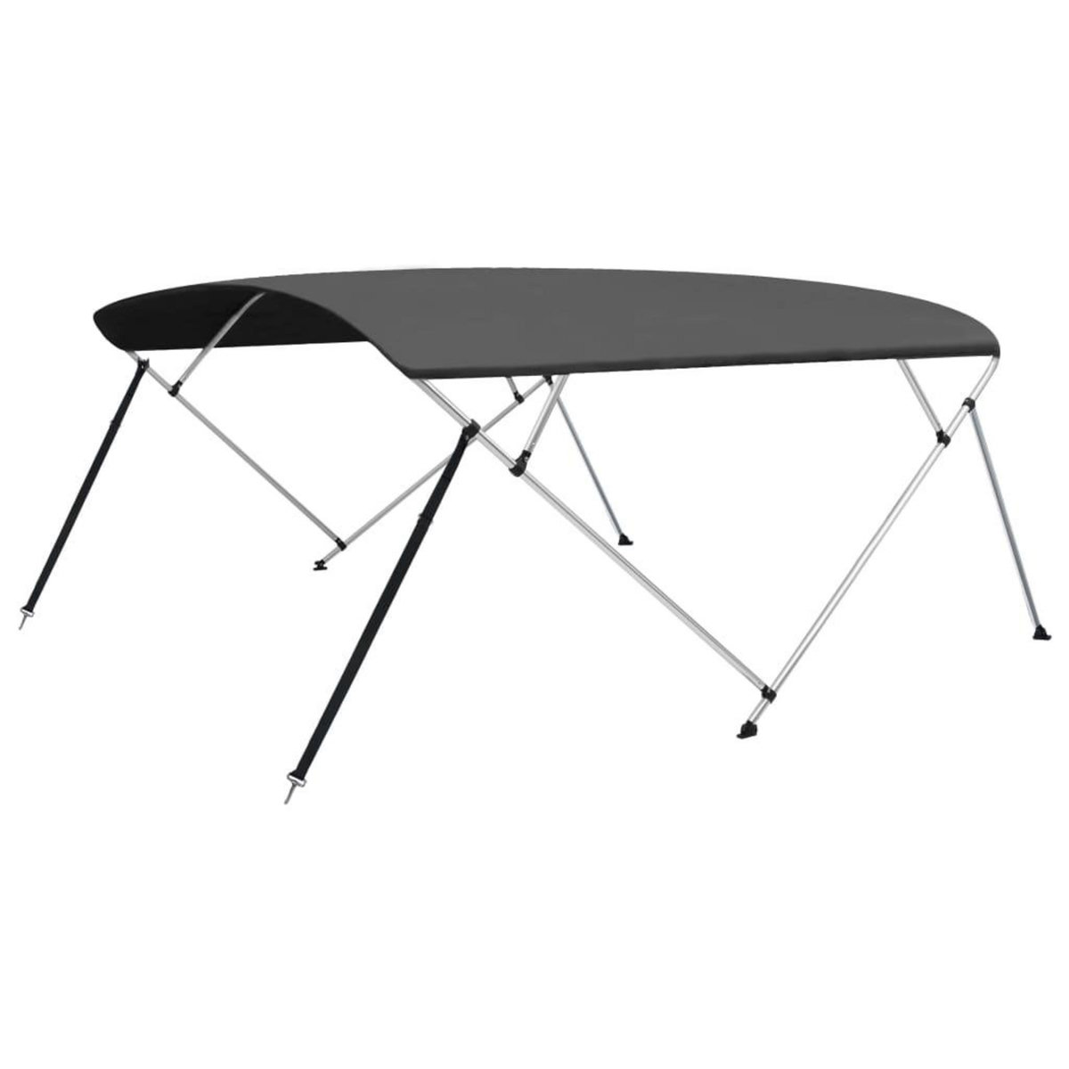 VIDAXL Auvent bimini a 4 arceaux Anthracite 243x(230-244)x137 cm