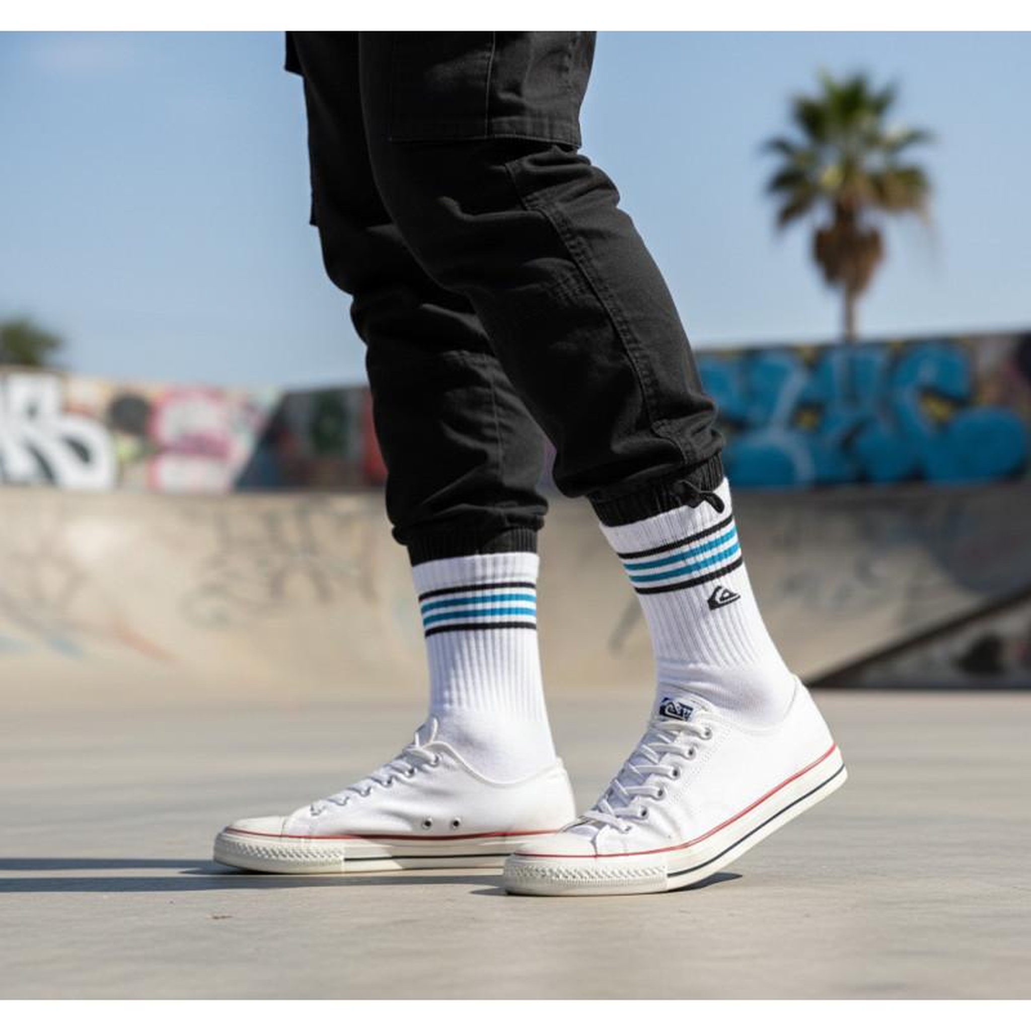 Voir la diapositive 2 : QUIKSILVER Quiksilver Pack de Chaussettes Homme Crew – Lot 6 Paires Regular Lifestyle