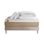 Voir la diapositive 2 : MARMOTTES&CO Pack prêt à dormir matelas LE SOYEUX 160x200cm Ressorts ensachés + Mémoire de forme BioVisco + sommier kit Beige