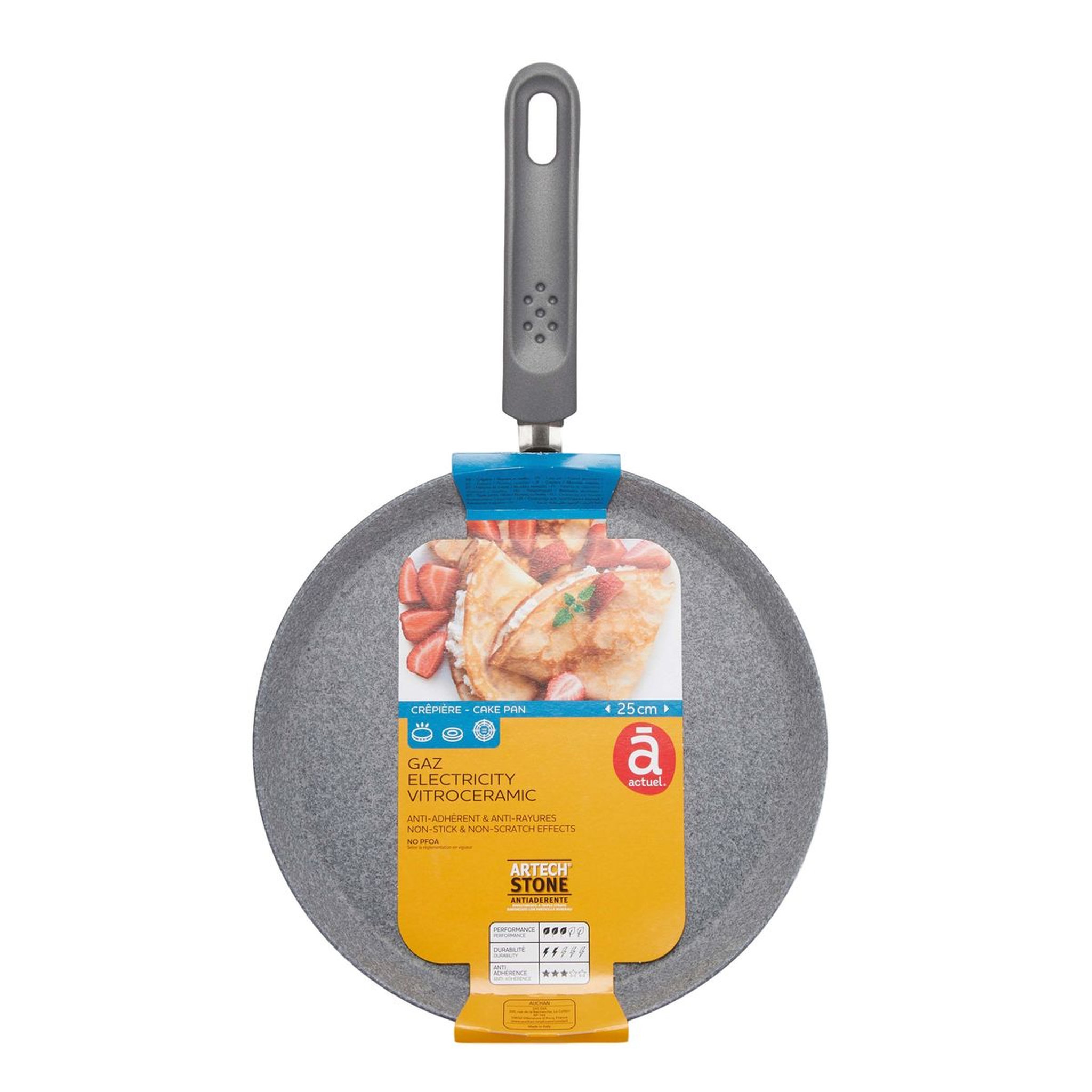 Voir la diapositive 2 : ACTUEL Crêpière grise 25 cm 