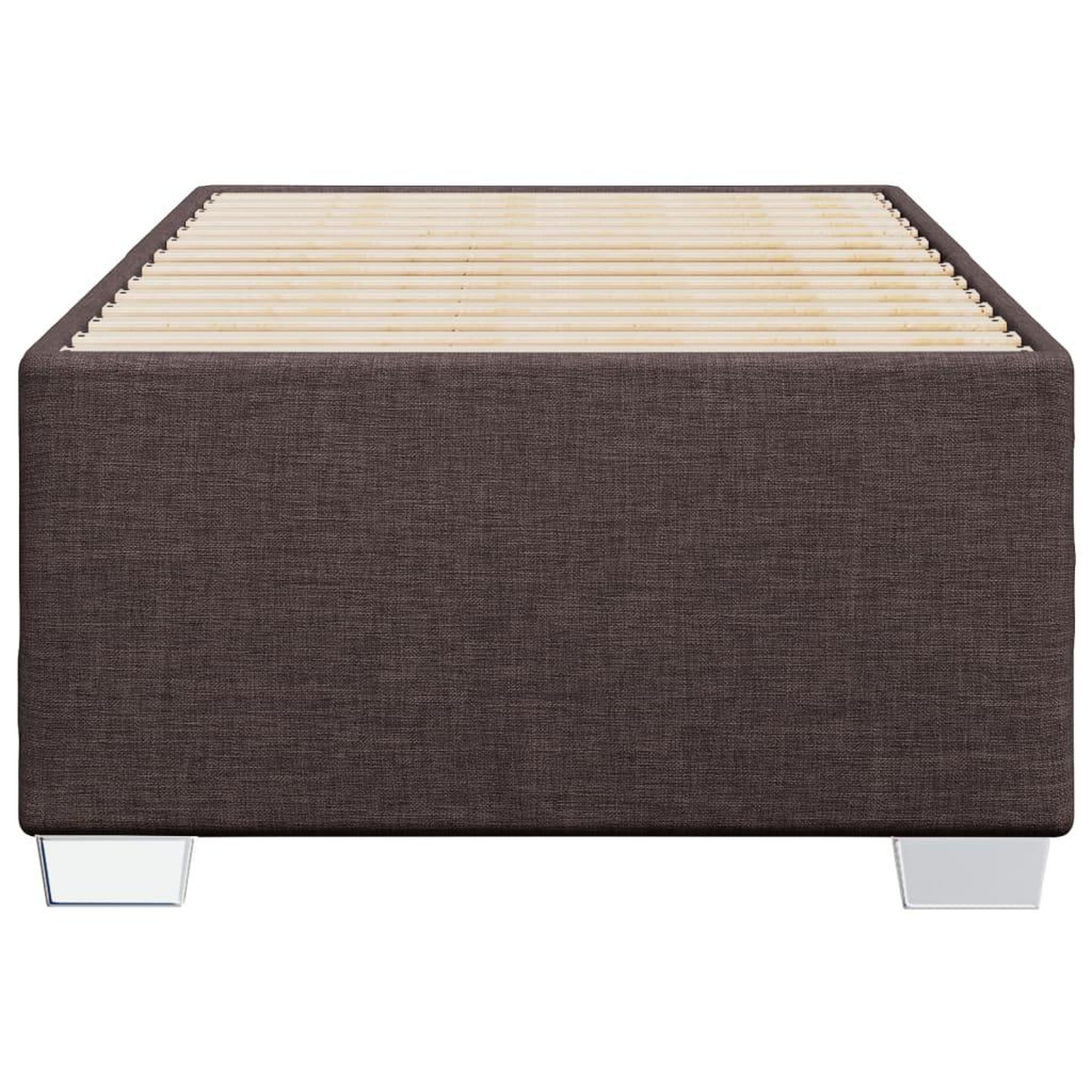 Voir la diapositive 4 : VIDAXL Cadre de lit sans matelas marron fonce 80x200 cm tissu