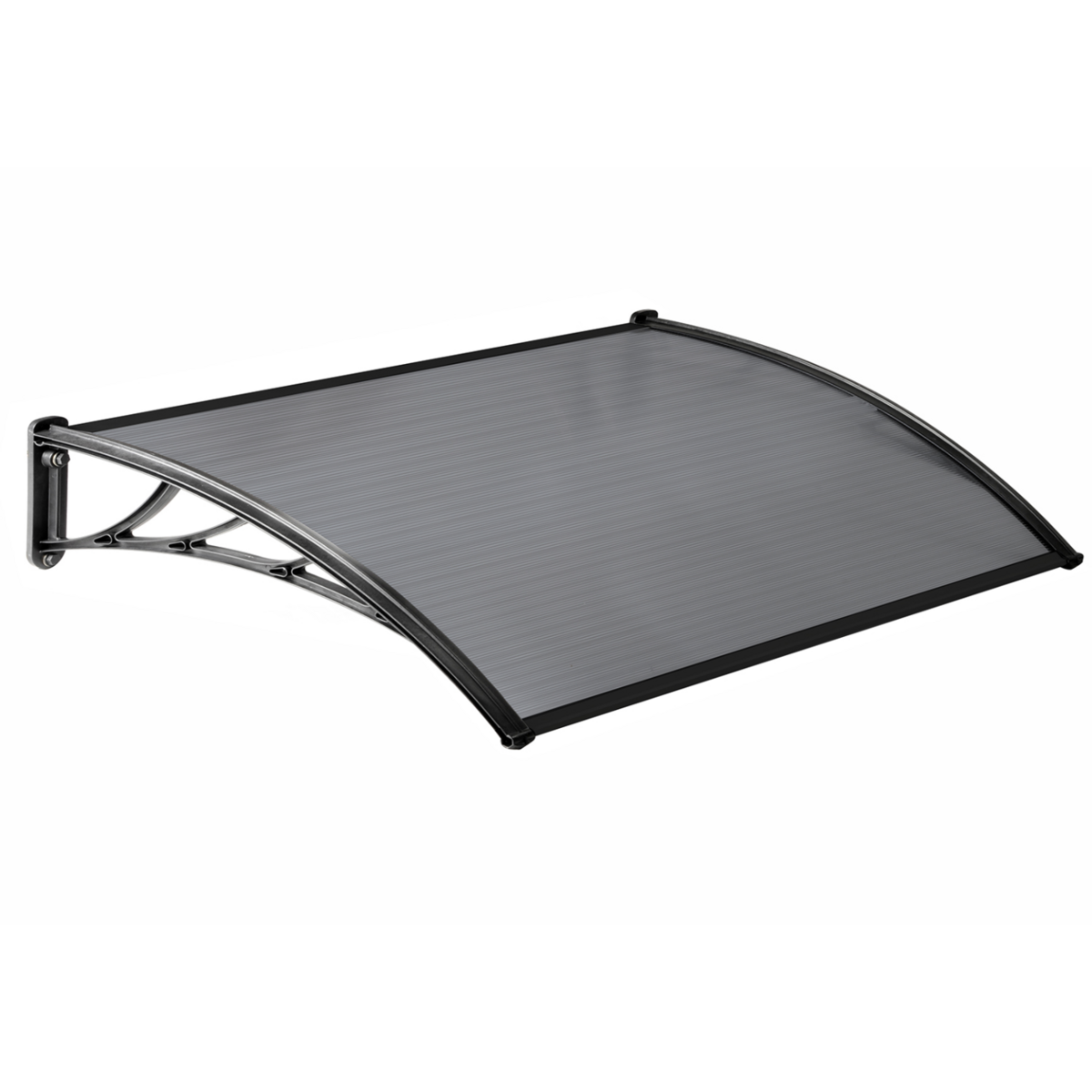 ID MARKET Auvent de porte marquise d'accueil 80 x 120 CM teinté