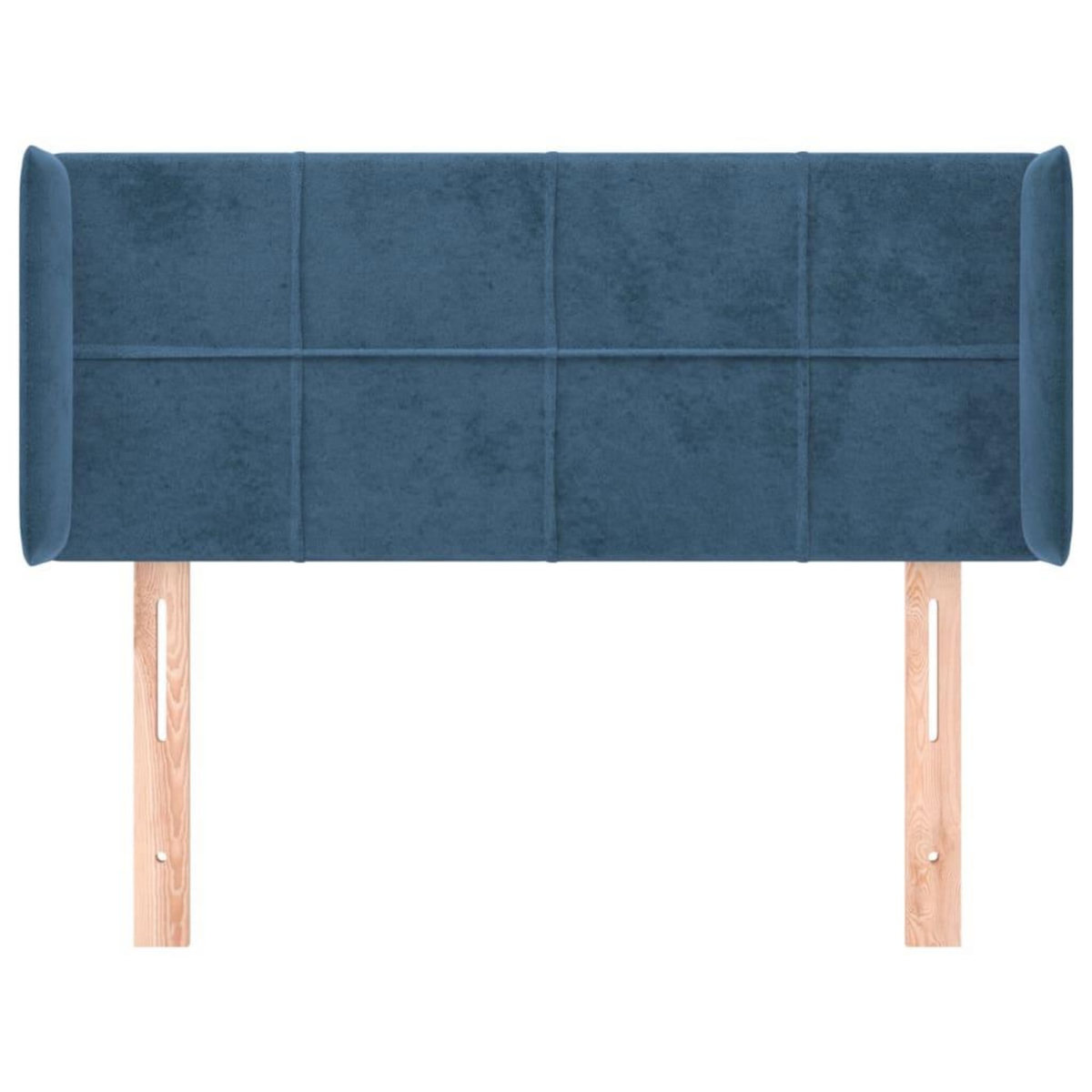 VIDAXL Tete de lit avec oreilles Bleu fonce 103x16x78/88 cm Velours