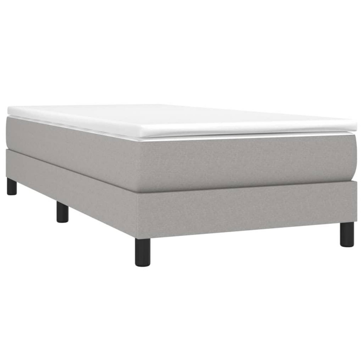 VIDAXL Sommier a lattes de lit avec matelas Gris clair 80x200 cm Tissu