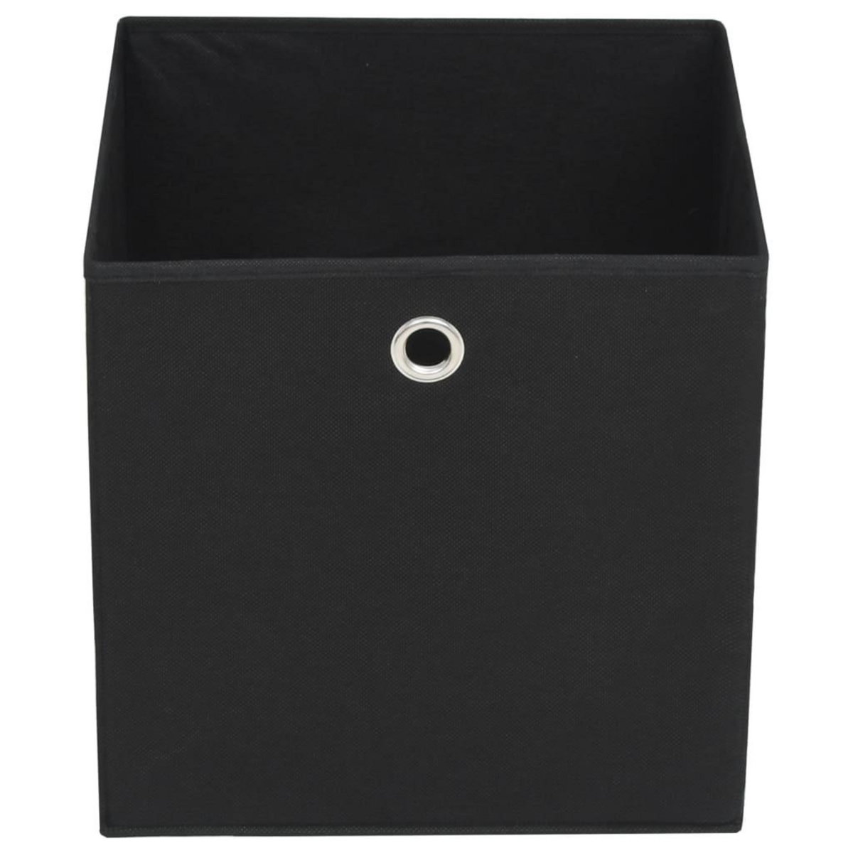 VIDAXL Boîtes de rangement 4 pcs Tissu intisse 28x28x28 cm Noir