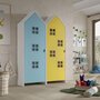 Voir la diapositive 2 : Paris Prix Pack - 2 Armoires Enfant  Casami Bruges  171cm Bleu & Jaune