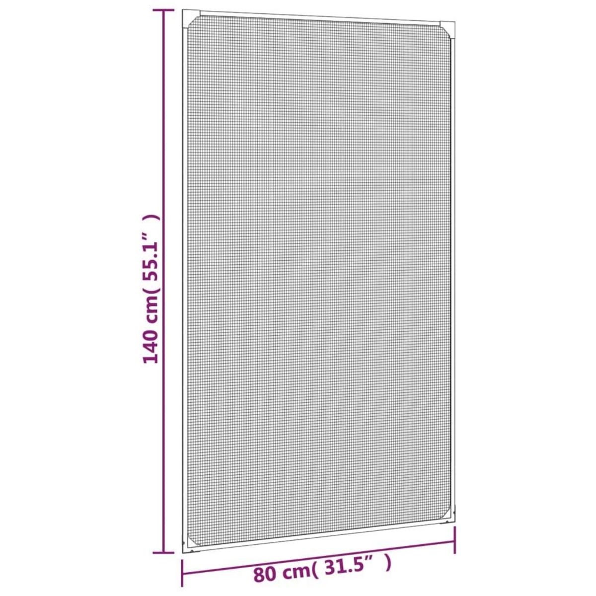 VIDAXL Moustiquaire magnetique pour fenetres blanc 80x140 cm
