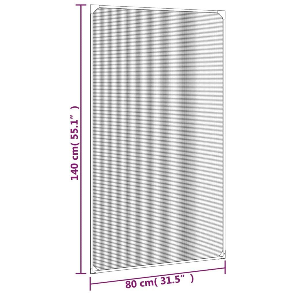 VIDAXL Moustiquaire magnetique pour fenetres blanc 80x140 cm