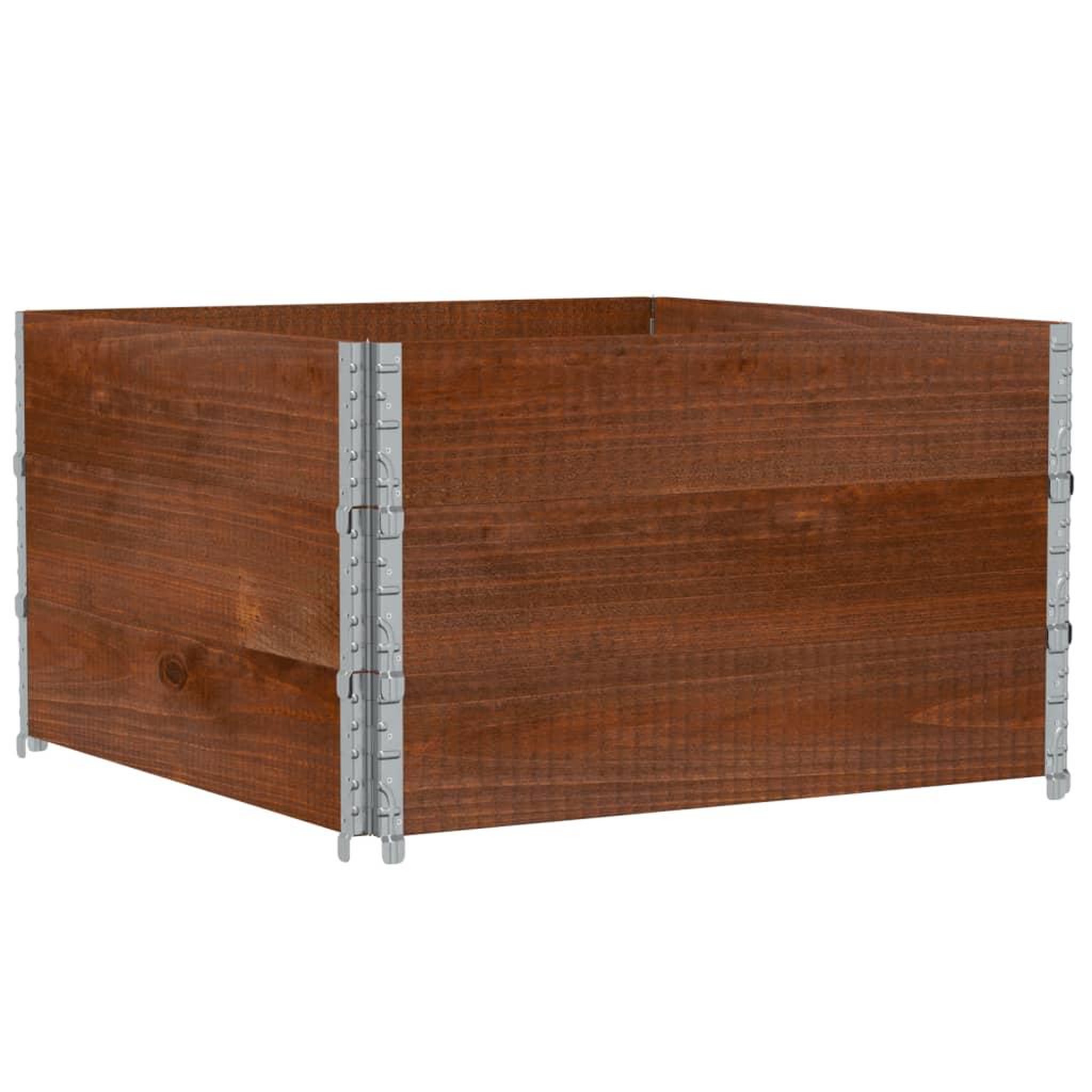Voir la diapositive 2 : VIDAXL Jardiniere marron 100x100 cm bois massif de pin