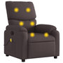 Voir la diapositive 2 : VIDAXL Fauteuil de massage inclinable Marron fonce Tissu