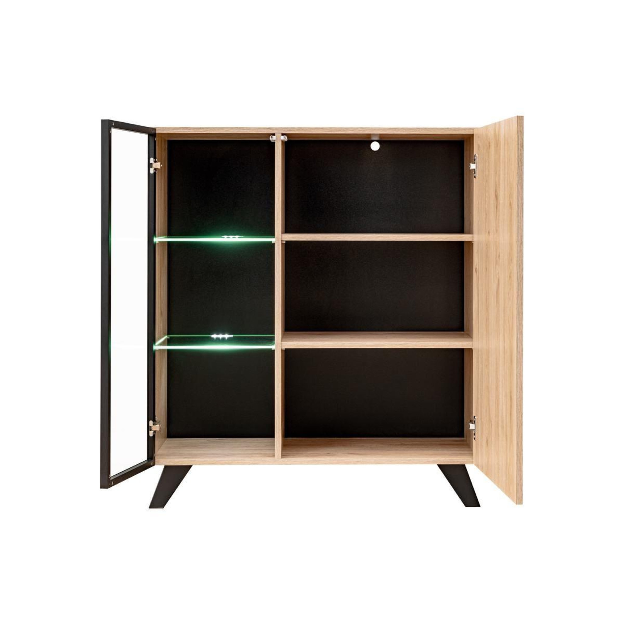 Voir la diapositive 2 : Paris Prix Vaisselier led design  liam  90cm naturel & noir