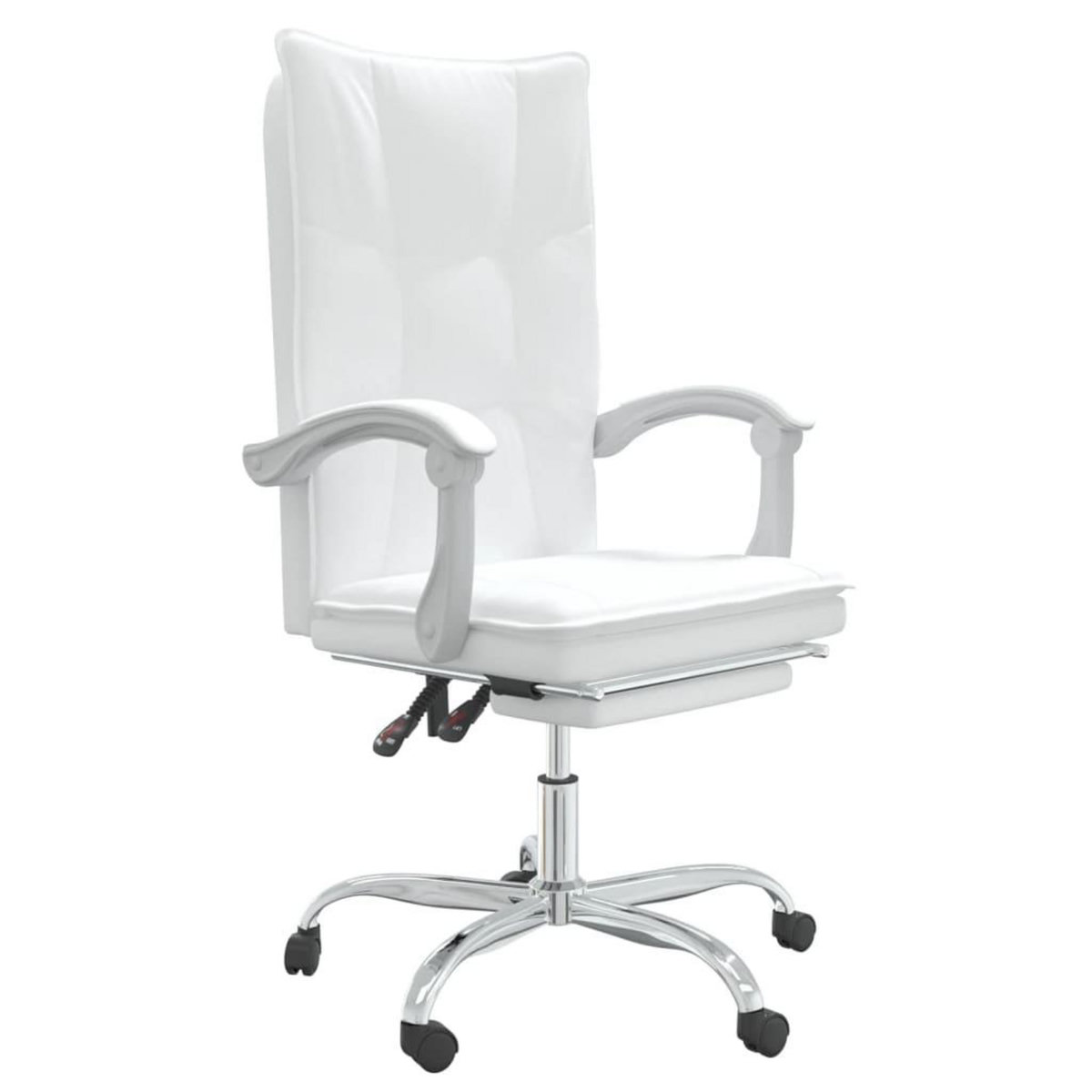 VIDAXL Fauteuil inclinable de bureau Blanc Similicuir