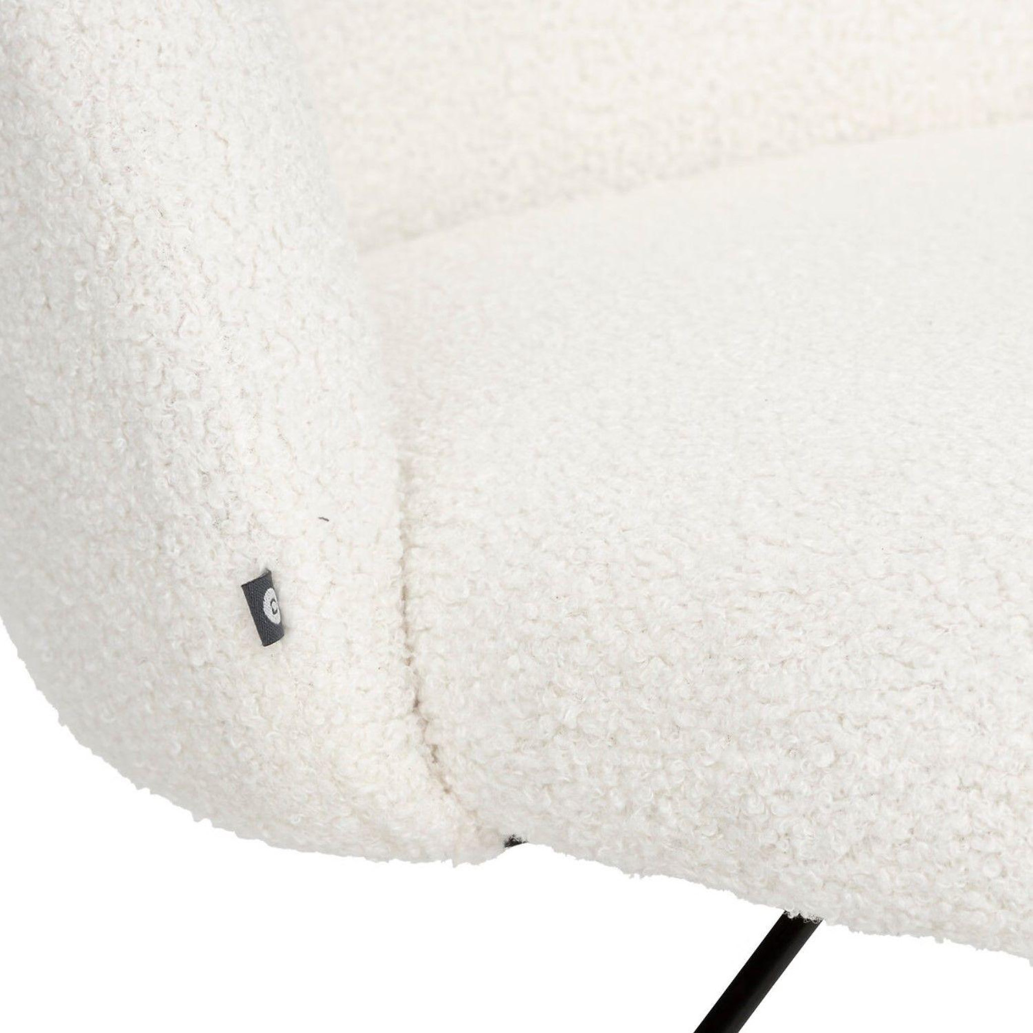 Voir la diapositive 2 : ATMOSPHERA Chaise de bureau à roulette en bouclette geos - blanc