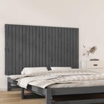 VIDAXL Tete de lit murale Gris 147x3x90 cm Bois massif de pin