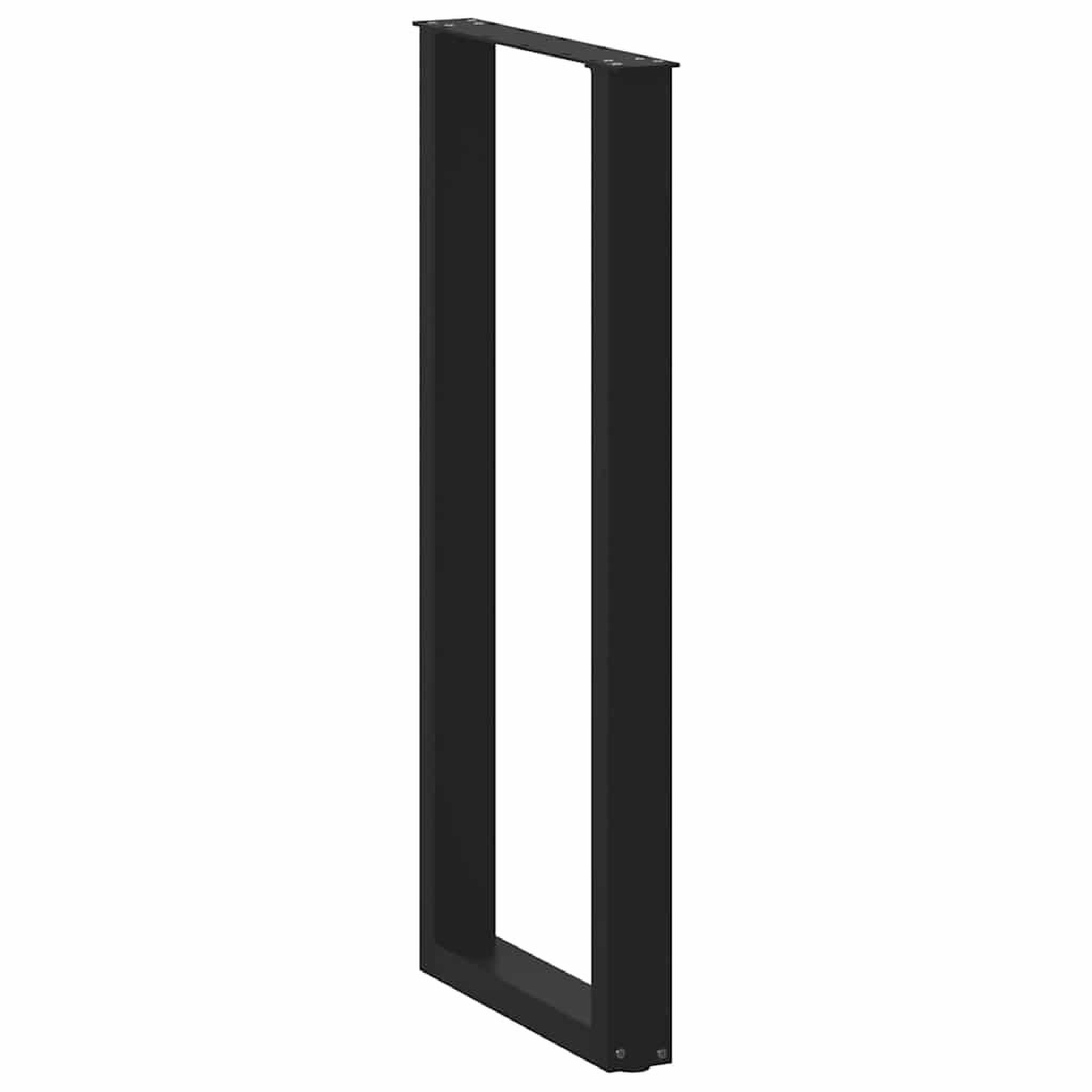 Voir la diapositive 4 : VIDAXL Pieds de table basse forme de U 2 pcs noir 40x(110-111)cm acier