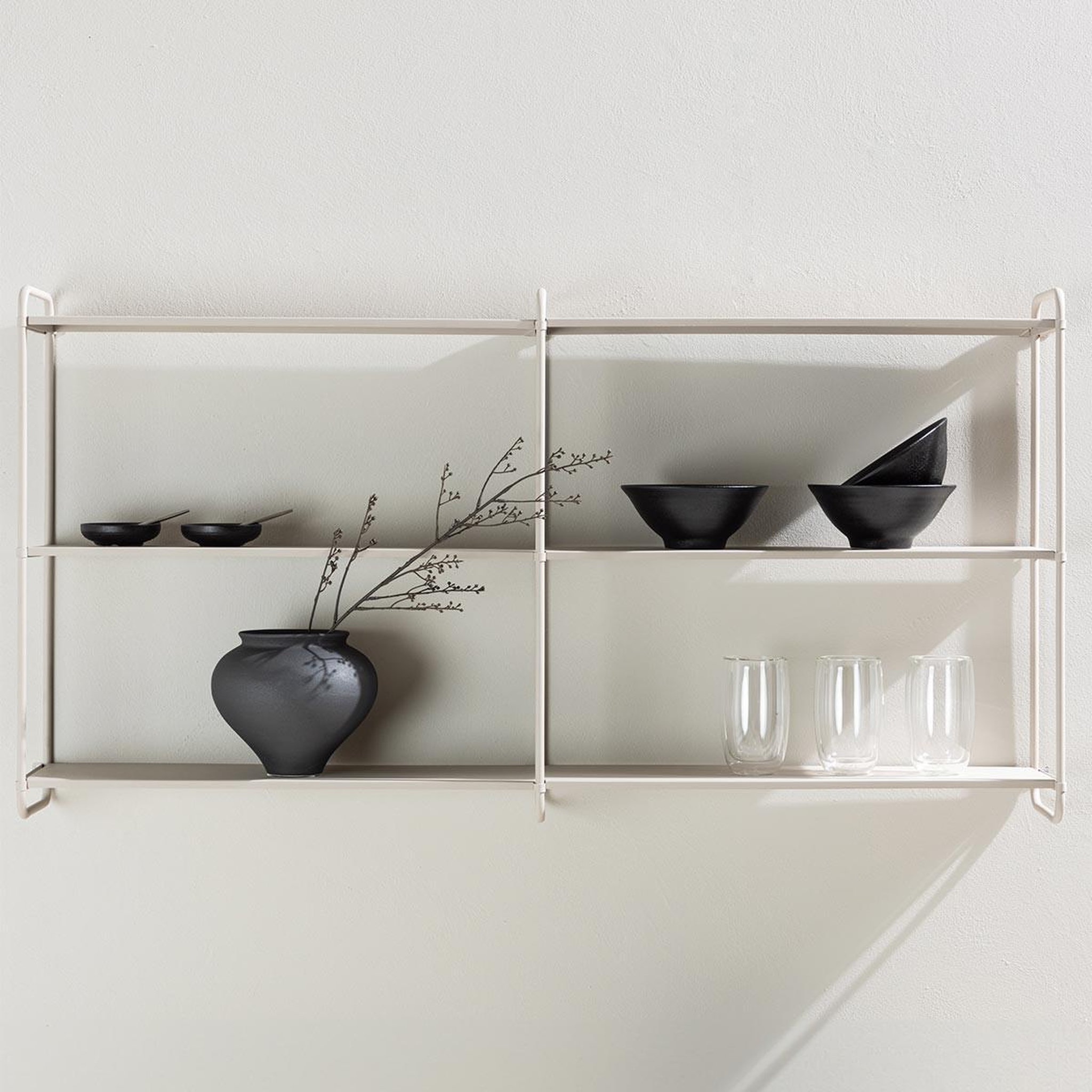 Voir la diapositive 6 : Paris Prix Étagère murale en métal  lyon  122cm beige