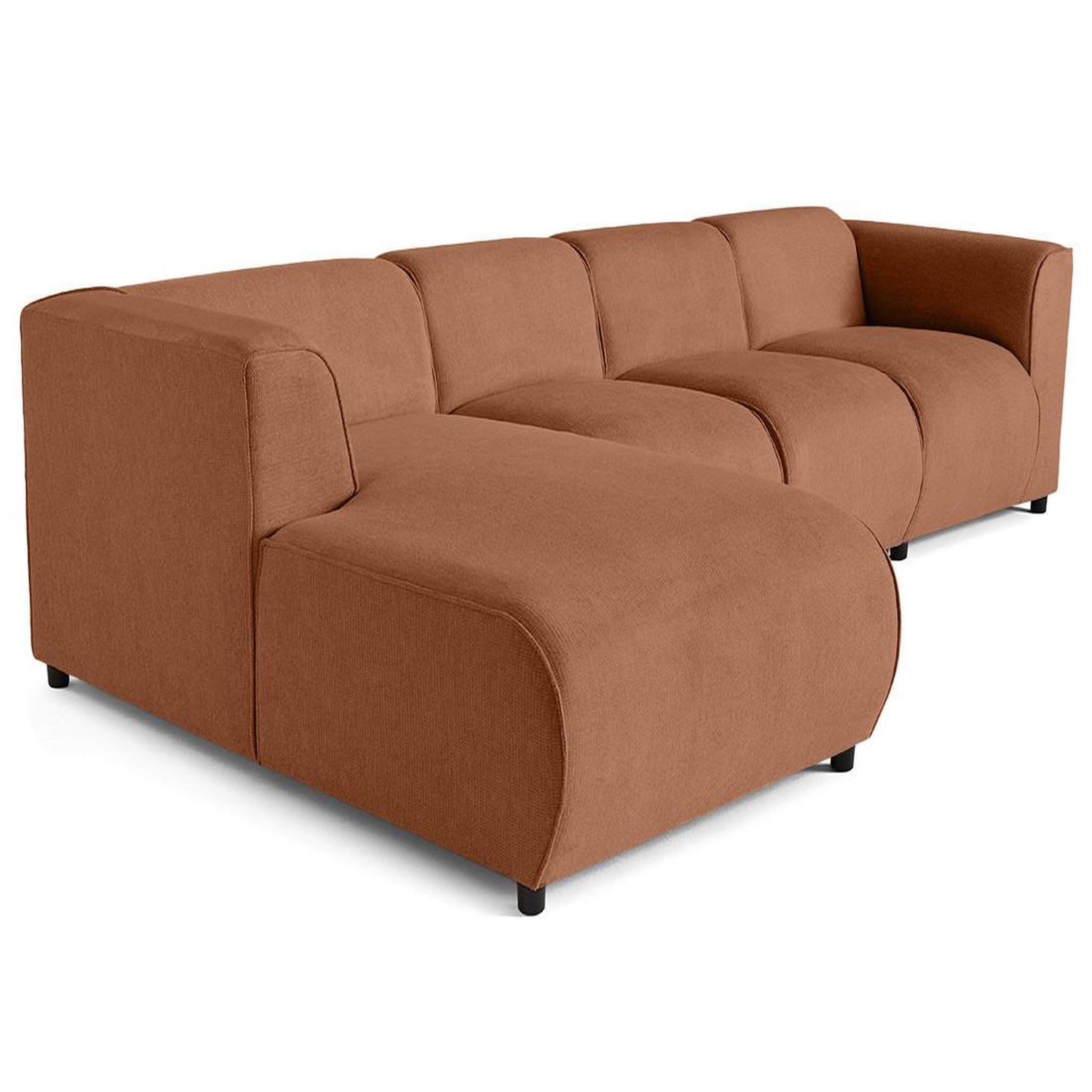 Voir la diapositive 2 : LISA DESIGN Suaro - canapé modulable d'angle gauche 5 places en tissu texturé