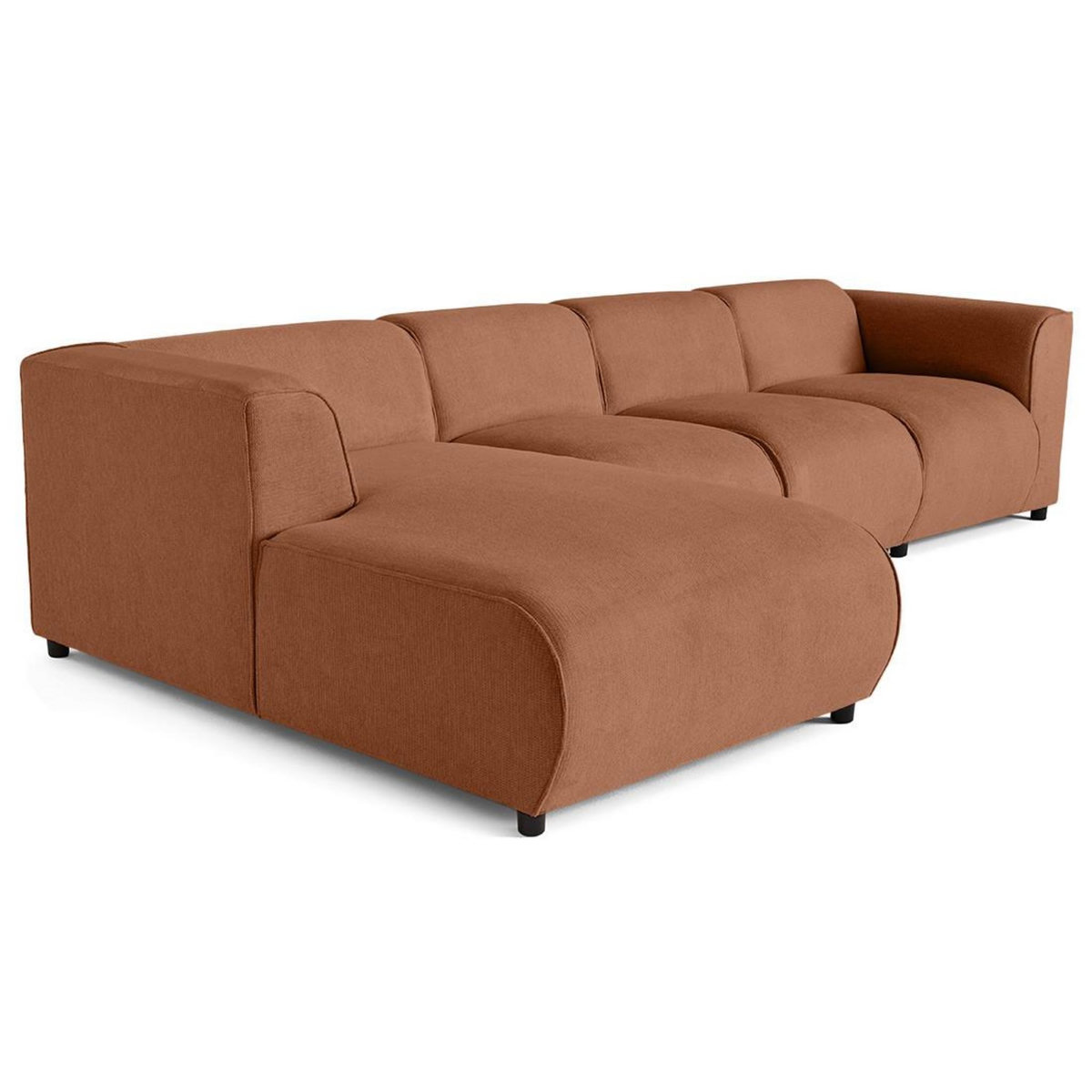 LISA DESIGN Suaro - canapé modulable d'angle gauche 5 places en tissu texturé