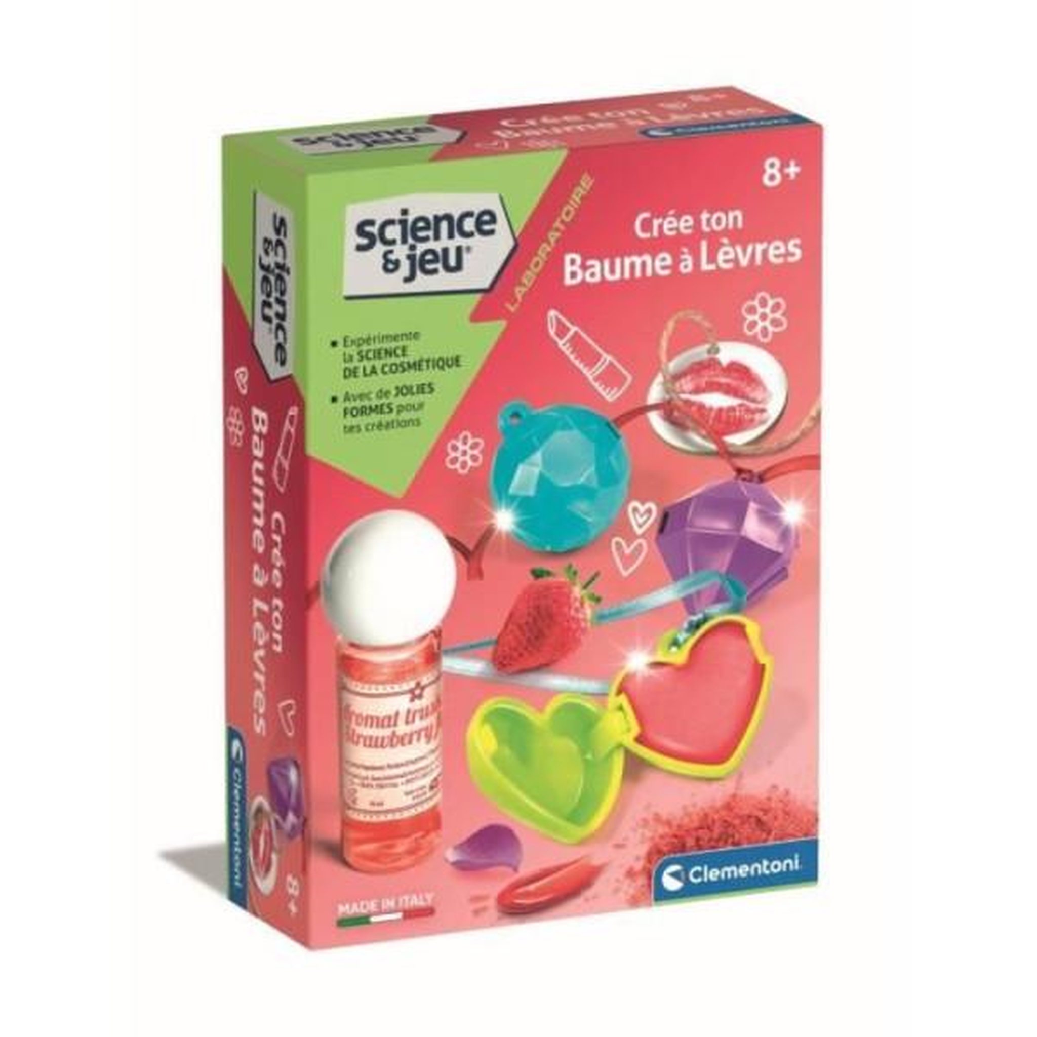 CLEMENTONI Clementoni - science & jeu - coffret scientifique création de baumes a levres - dés 8 ans