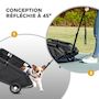 Voir la diapositive 6 : PAWHUT Poussette chien chariot 4 roues pliable avec poignée multidirectionnelle - nombreux équipements - noir