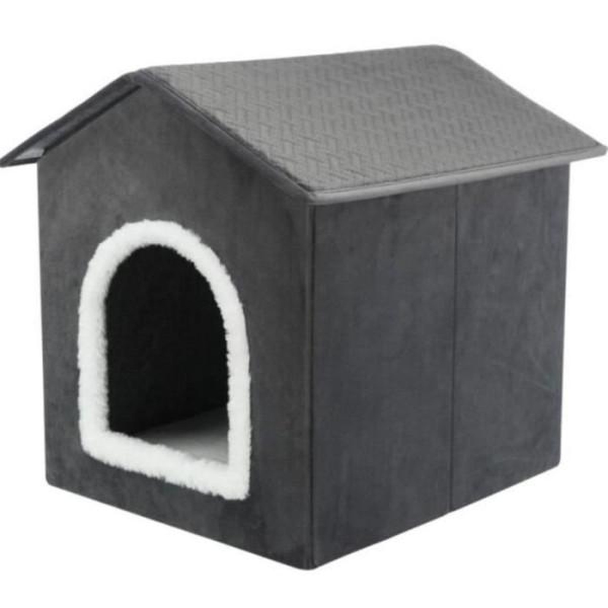 Trixie Abri - TRIXIE - Livia - 50 x 50 x 54 cm - Gris foncé / Blanc