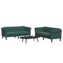 Voir la diapositive 3 : VIDAXL Ensemble de canapes 2 pcs vert fonce velours