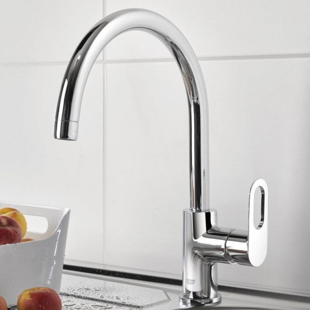 Grohe Mitigeur évier BAULOOP GROHE 31368000 - col de cygne - chromé