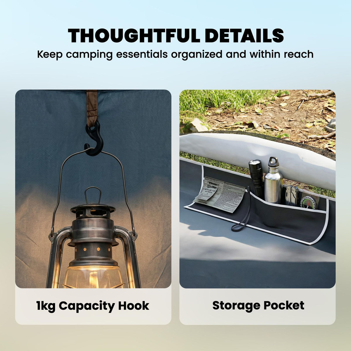 OUTSUNNY Tente de camping 2-4 personnes tente de voiture 2 en 1 bleu foncé