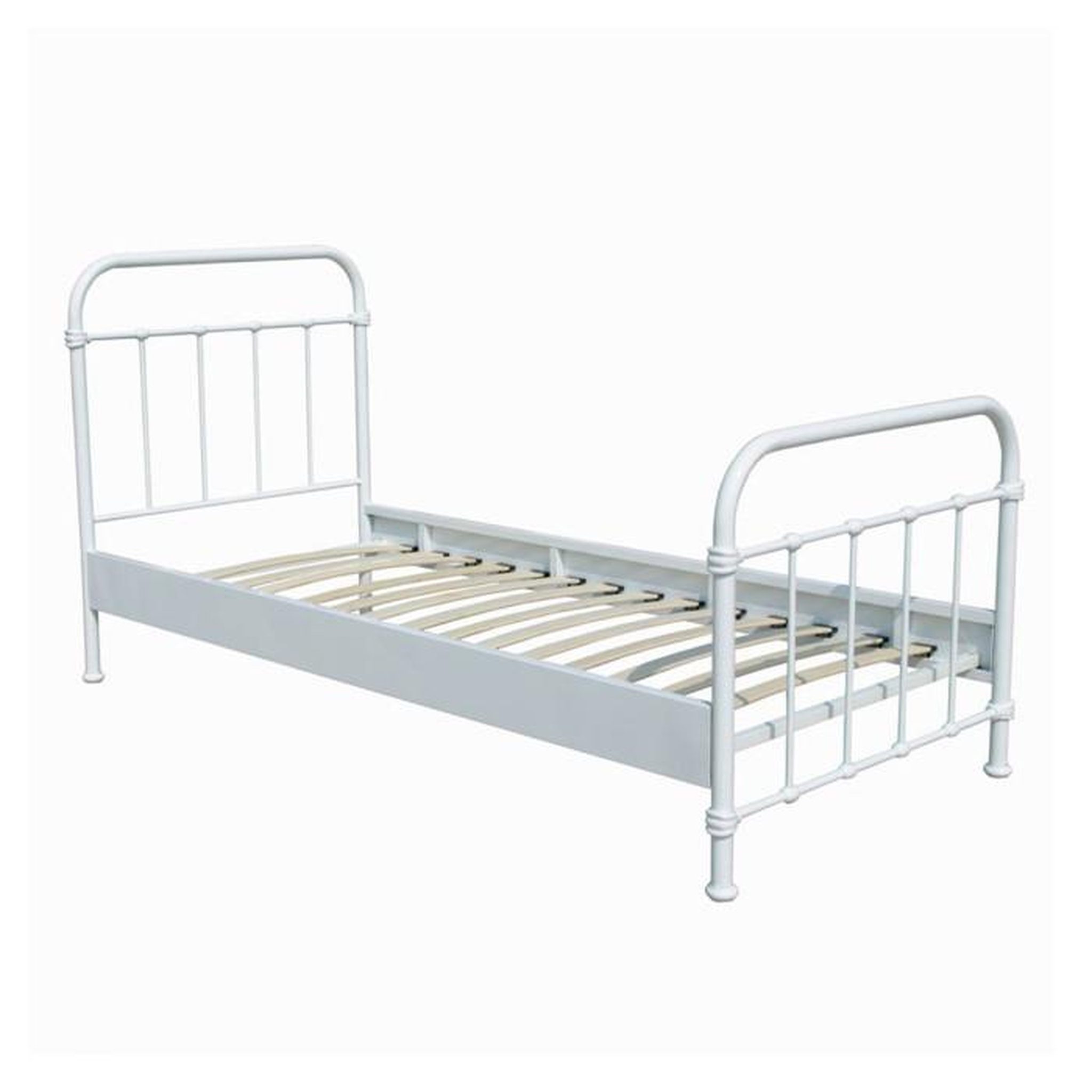 Voir la diapositive 2 : Paris Prix Lit Enfant Métal  New York  90x200cm Blanc