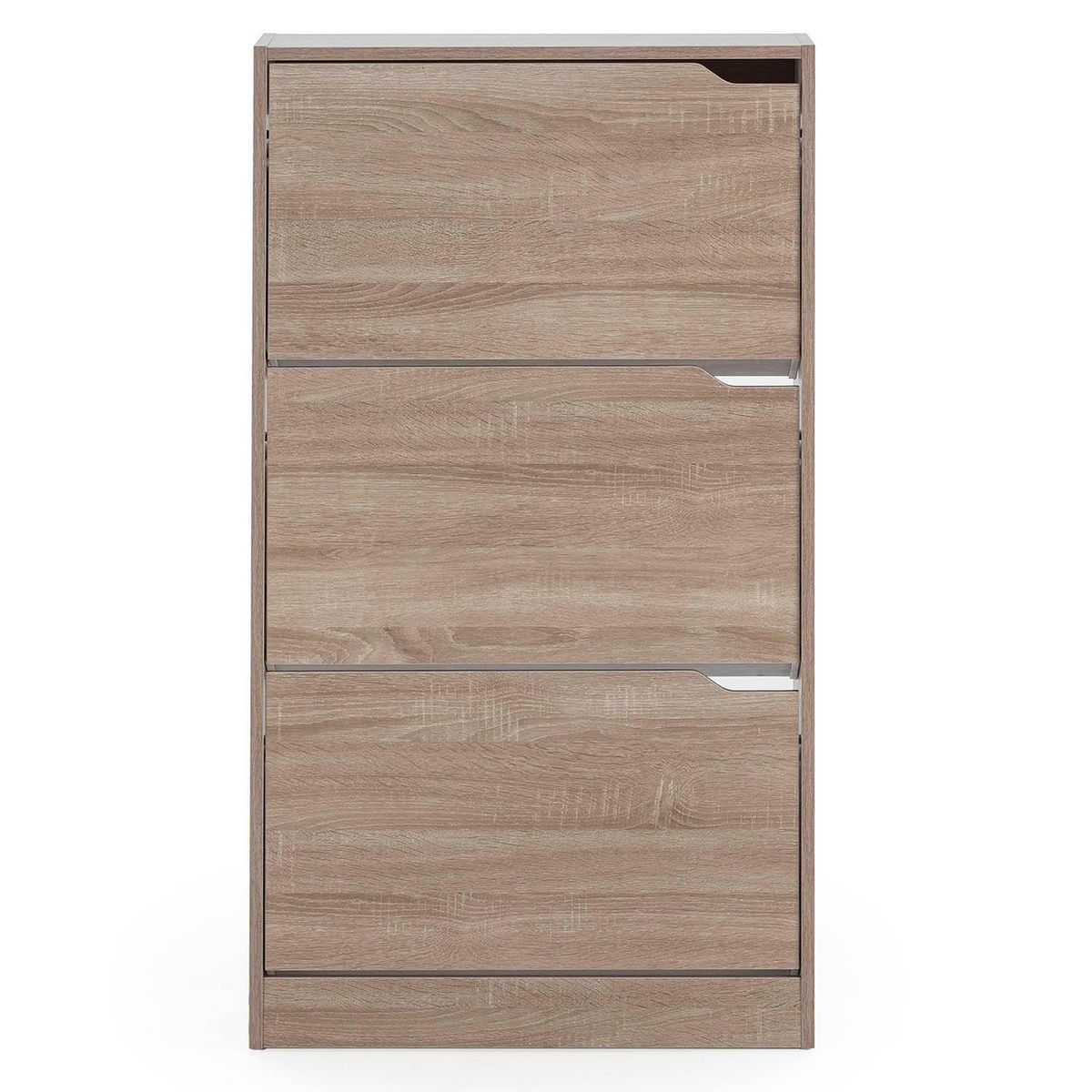 VS VENTA-STOCK Meuble à chaussures Angel 3 portes couleur chêne, pour 18 paires