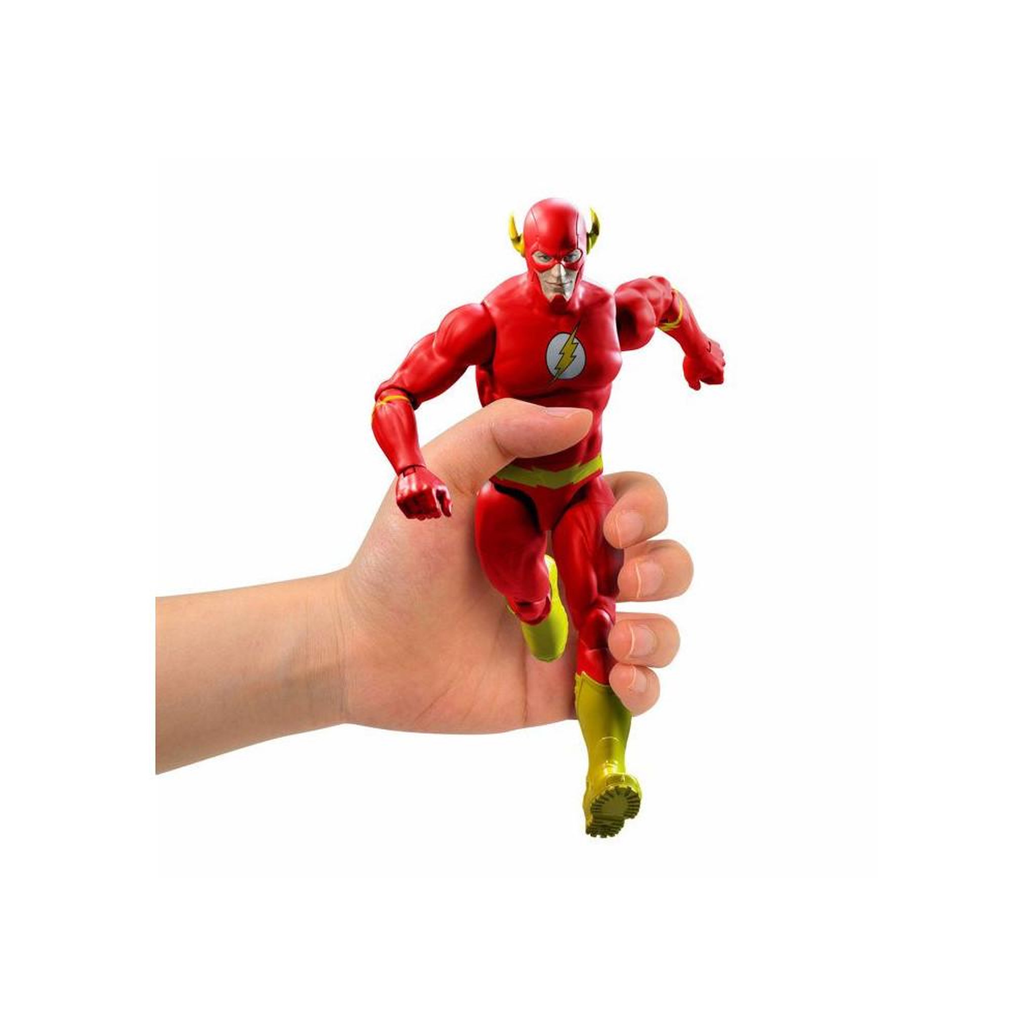 Voir la diapositive 5 : MATTEL Figurine articulée dc premier flash 16,5 cm, 22 points d'articulation avec accessoires effets de vitesse