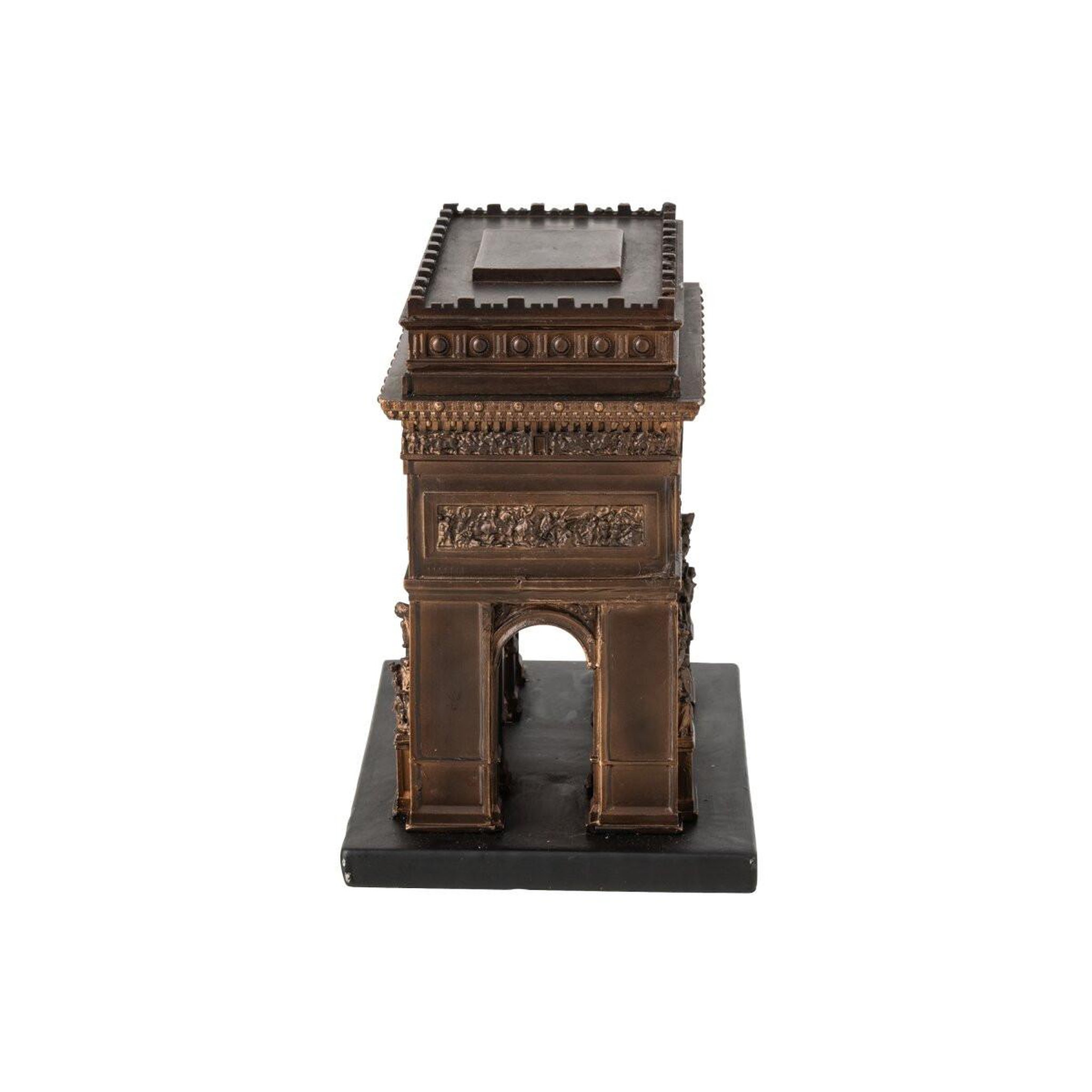 Voir la diapositive 3 : J-LINE Arc de triomphe déco en résine  ilse  23cm bronze