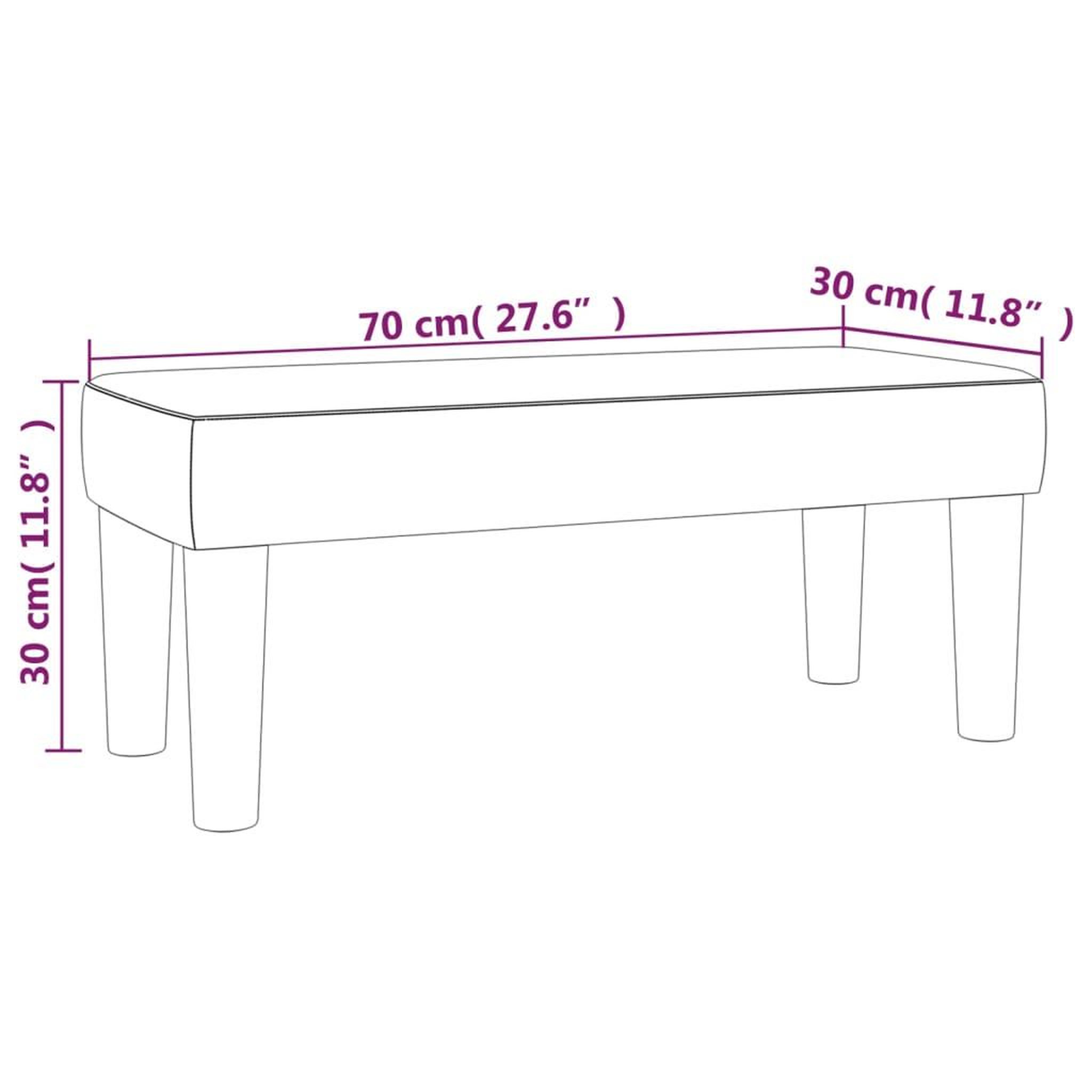 Voir la diapositive 6 : VIDAXL Banc Noir 70x30x30 cm Similicuir
