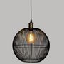 Voir la diapositive 2 : Paris Prix Lampe Suspension Design  Noa  38cm Noir & Or