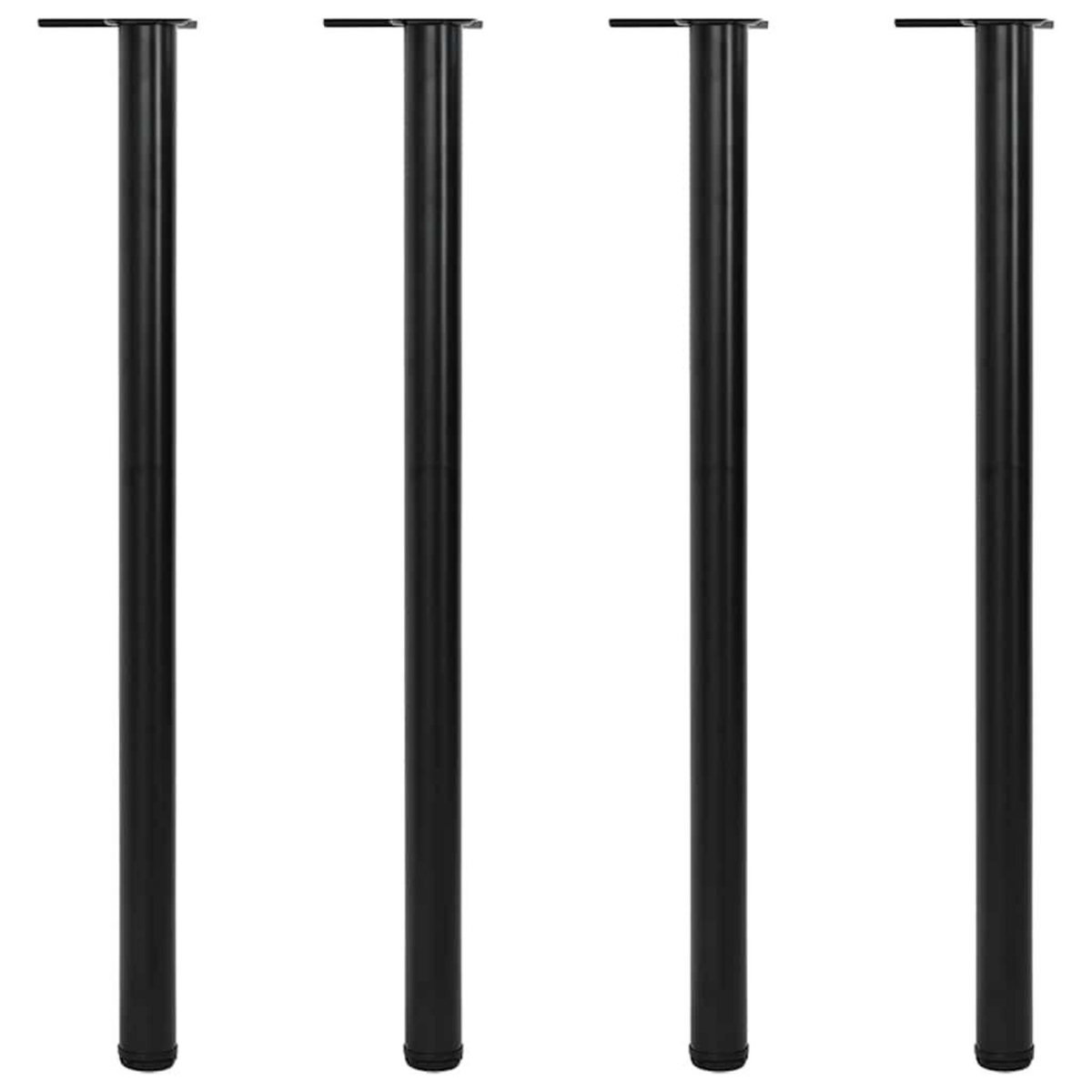 VIDAXL 4 pieds de table reglables en hauteur Noir 1100 mm