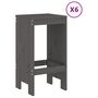 Voir la diapositive 3 : VIDAXL Ensemble de bar de jardin 7 pcs gris bois de pin massif