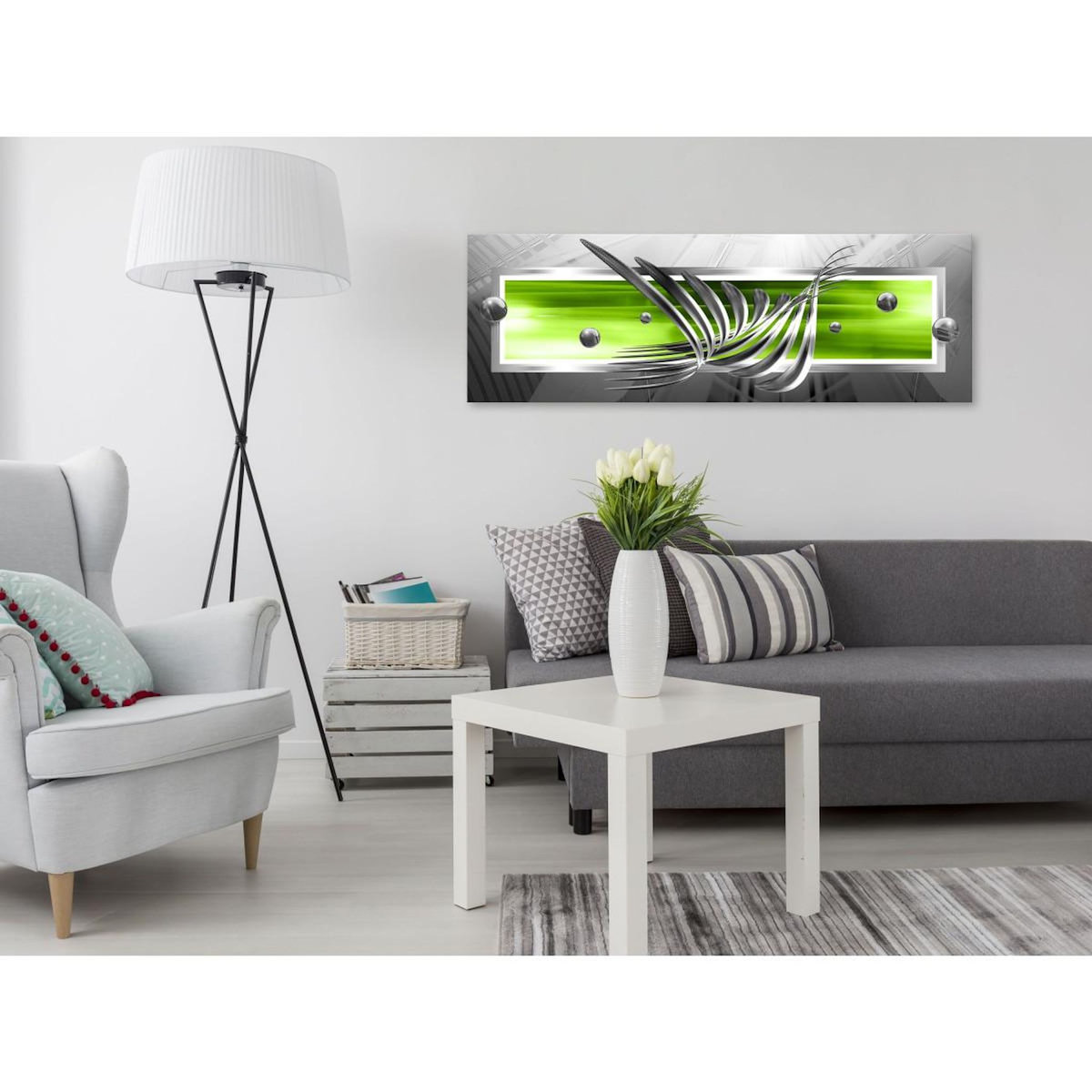 Paris Prix Tableau Imprimé  Silver Wings Narrow Green