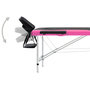 Voir la diapositive 4 : VIDAXL Table de massage pliable 2 zones Aluminium Noir et rose