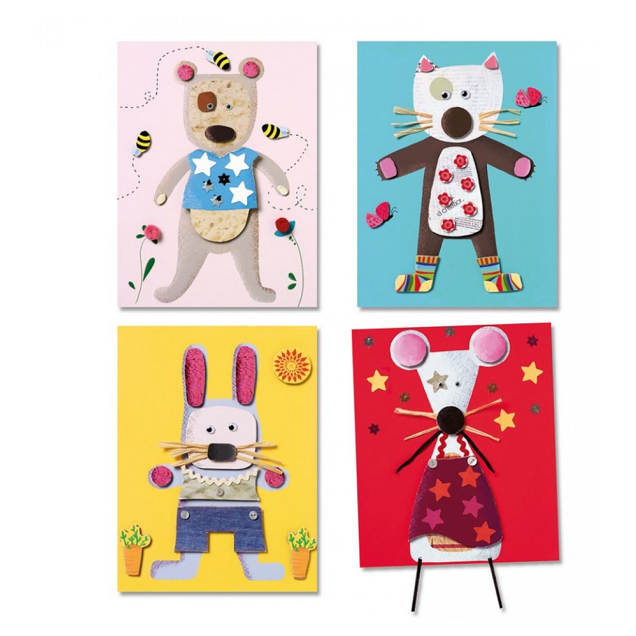 Voir la diapositive 3 : Djeco Atelier collages des petits