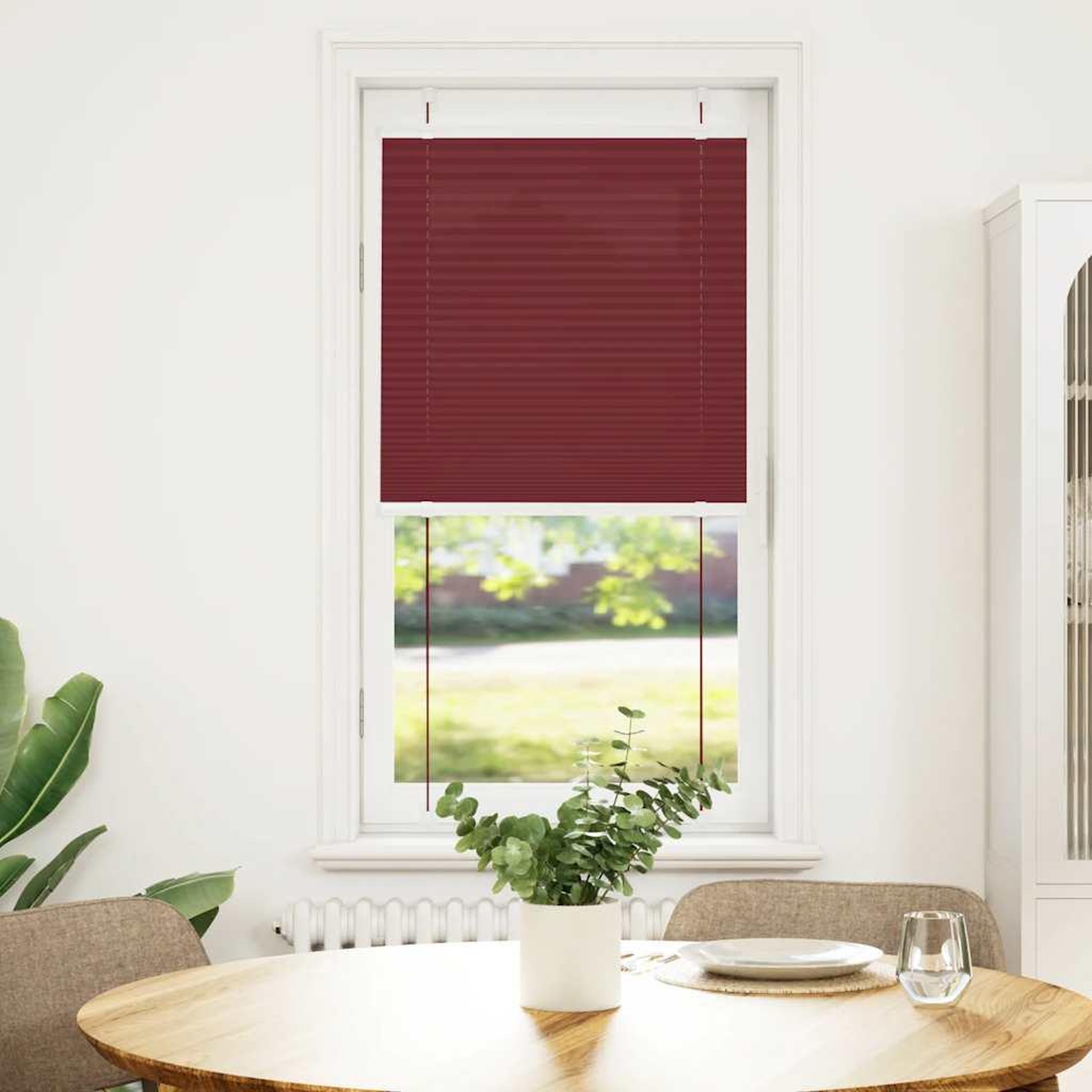 Voir la diapositive 2 : VIDAXL Store plisse rouge bordeaux 65x100 cm largeur du tissu 64,4 cm
