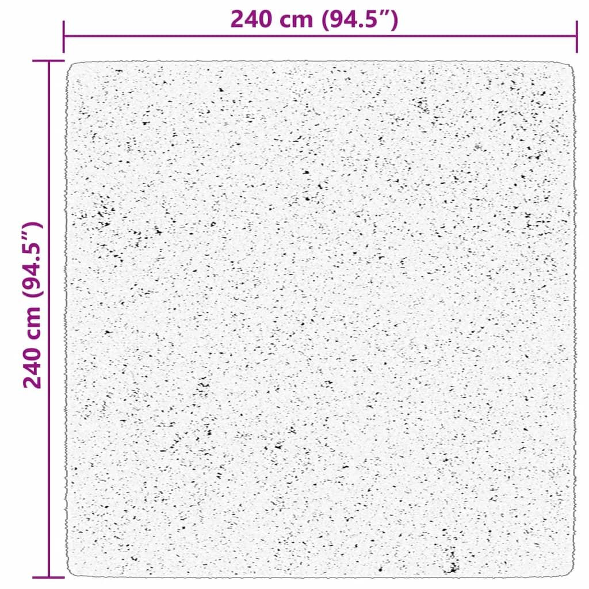Voir la diapositive 6 : VIDAXL Tapis HUARTE a poils courts doux et lavable creme 240x240 cm